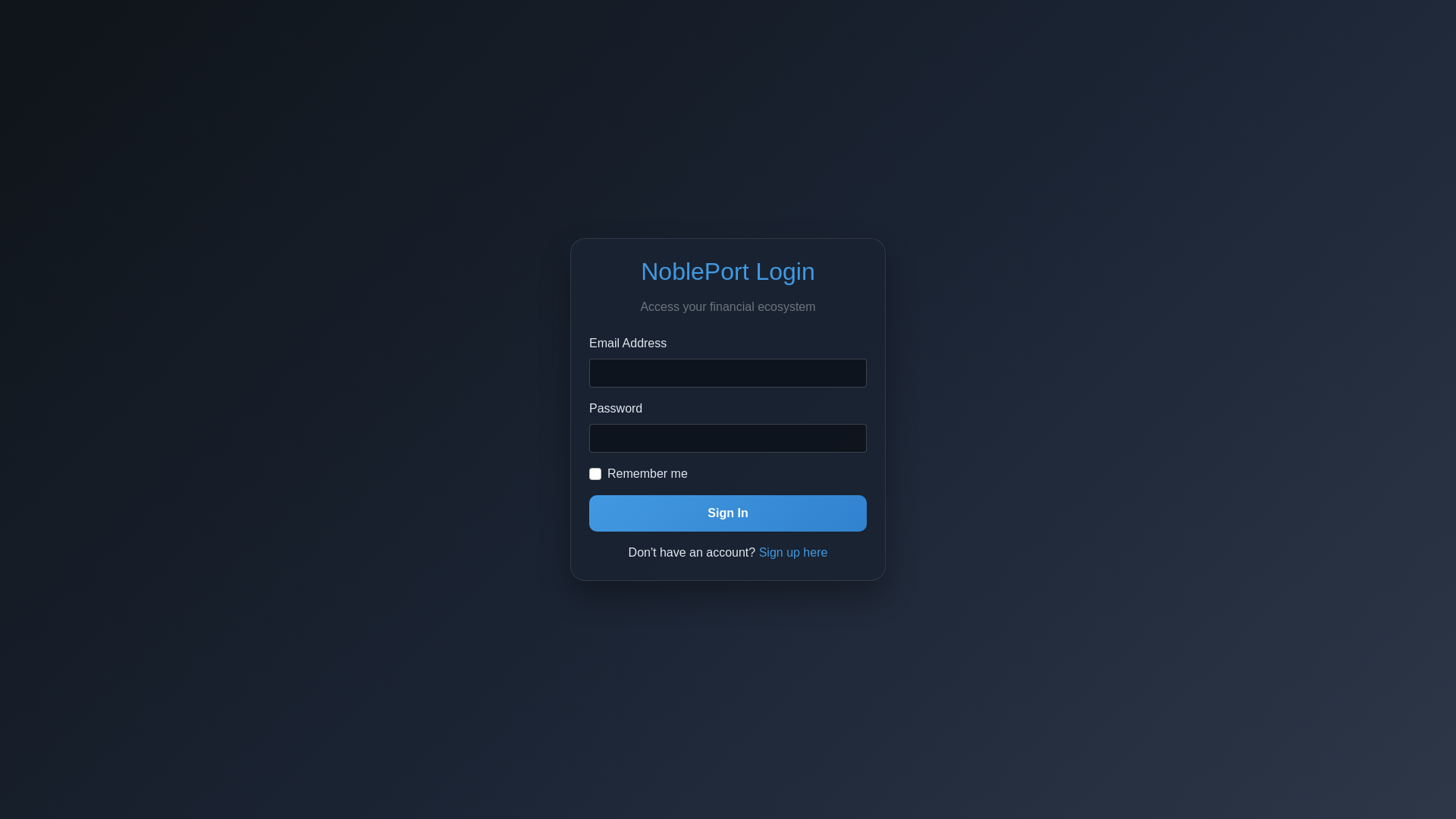 website screenshot of https://noblport.com/