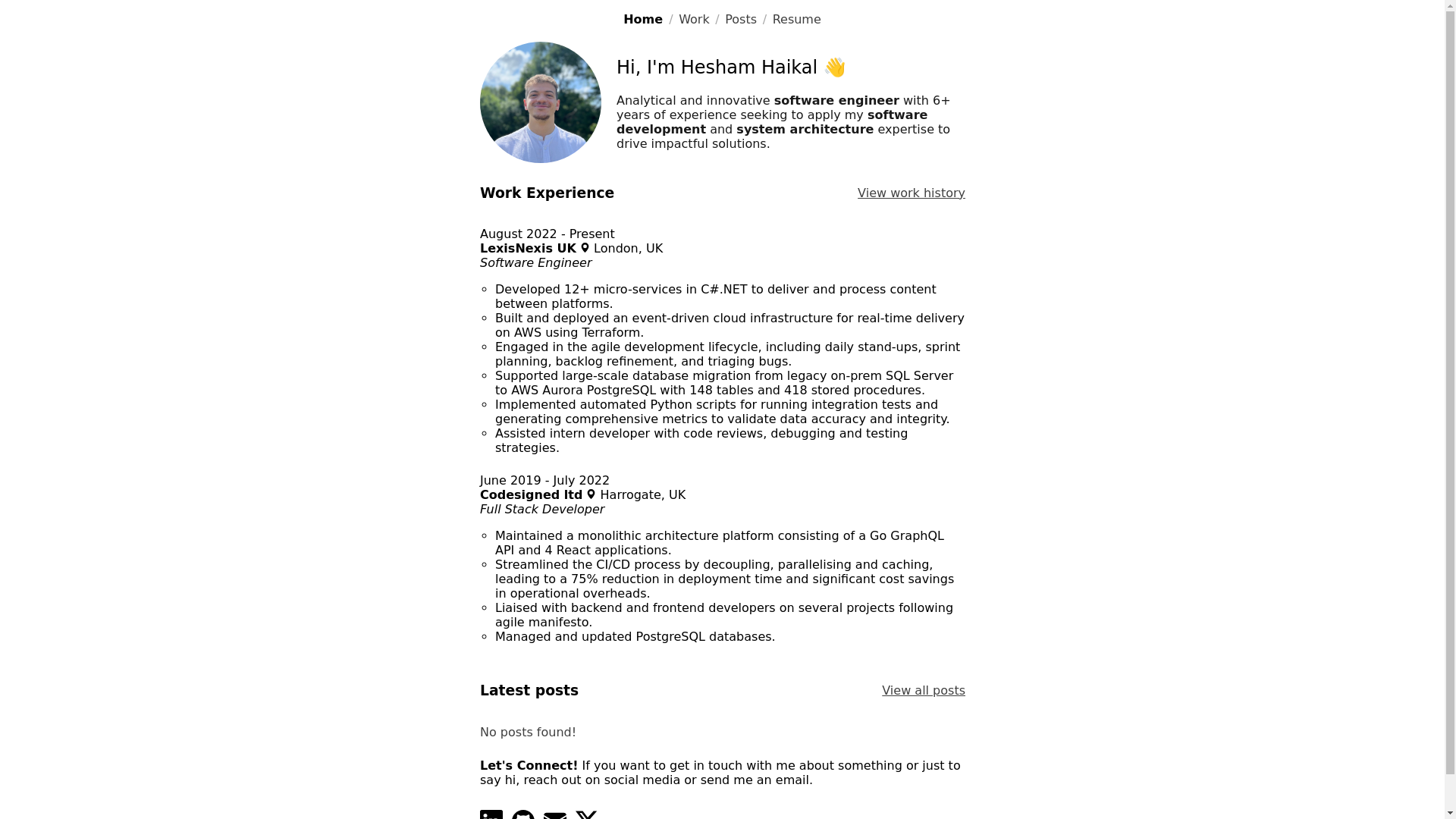 website screenshot of https://heshamhaikal.pages.dev/