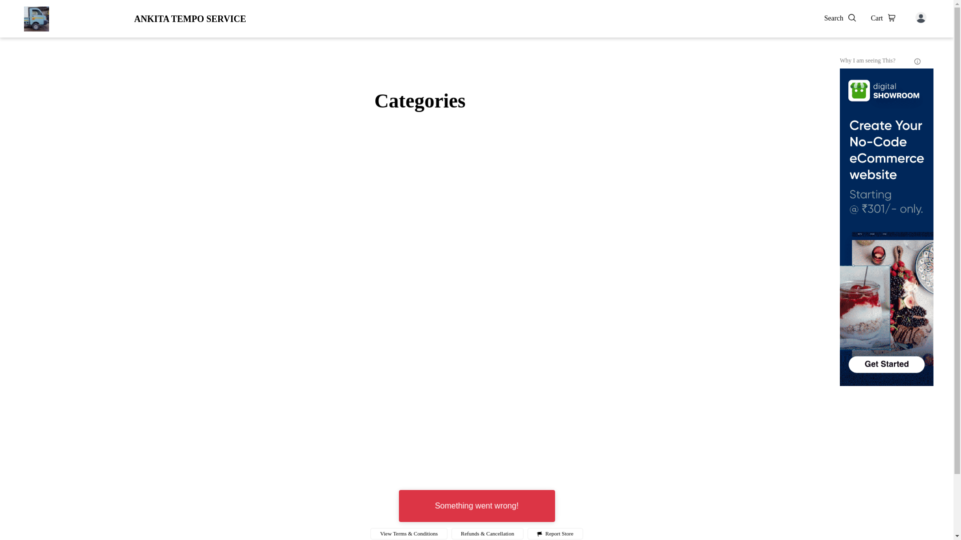 website screenshot of https://ankitatemposervice.co.in/