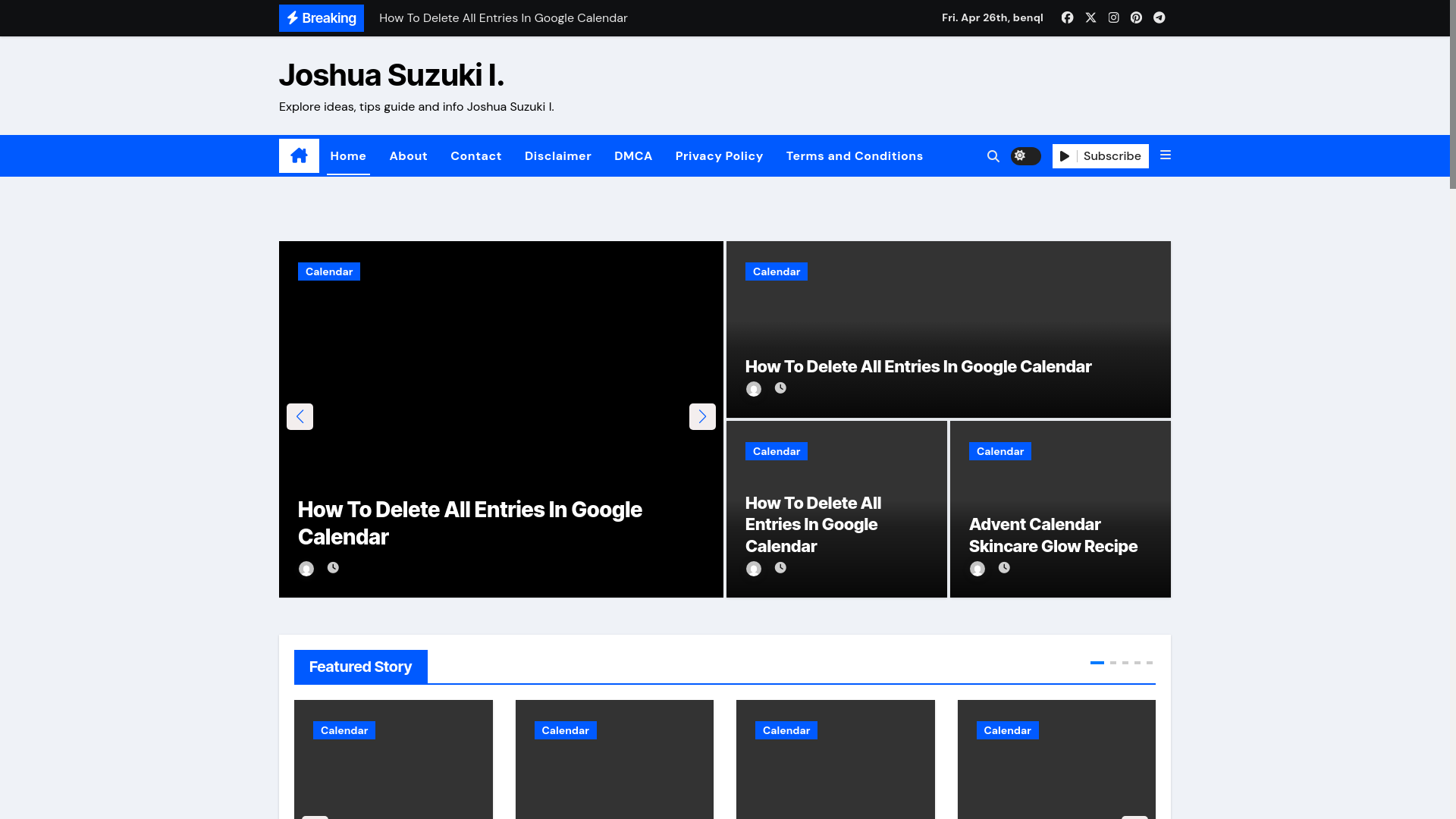 website screenshot of https://joshuasuzukii.pages.dev/