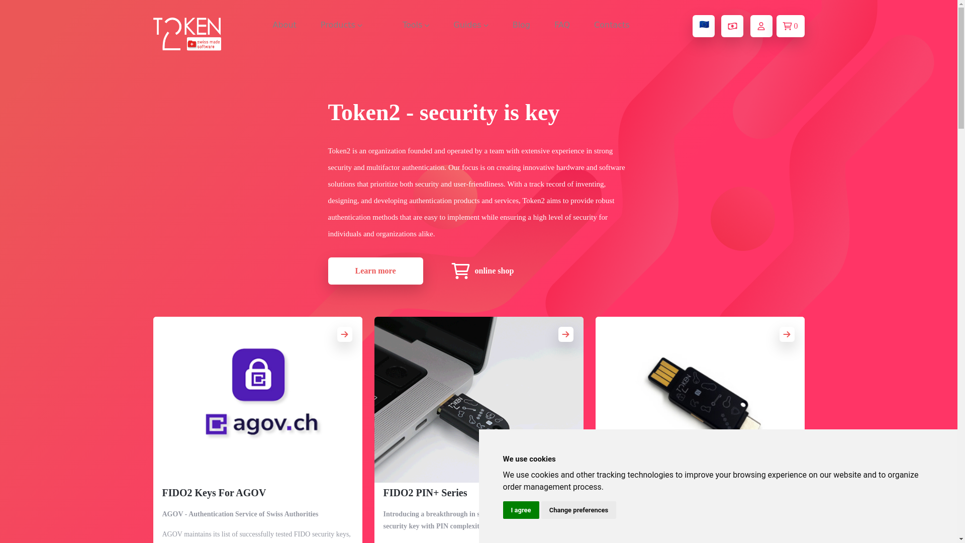 website screenshot of https://www.token2.com/