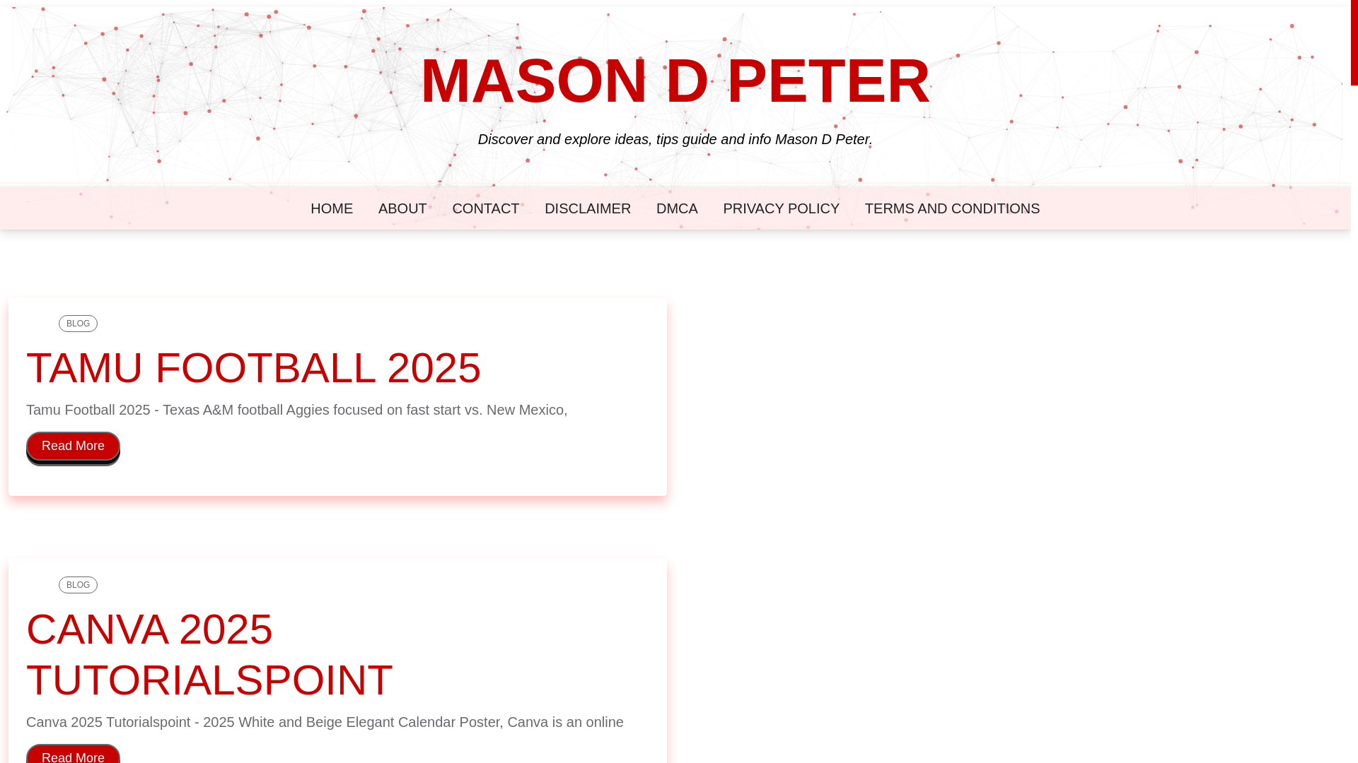 website screenshot of https://masondpeter.pages.dev/