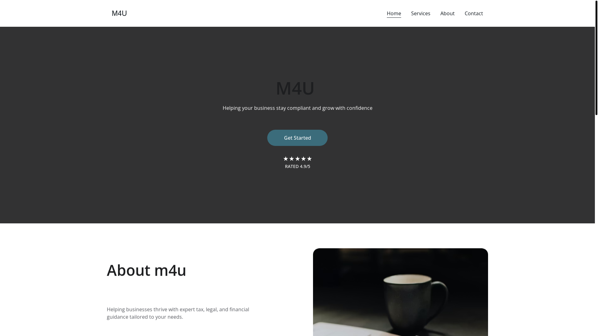 website screenshot of https://m4uinnovations.com/