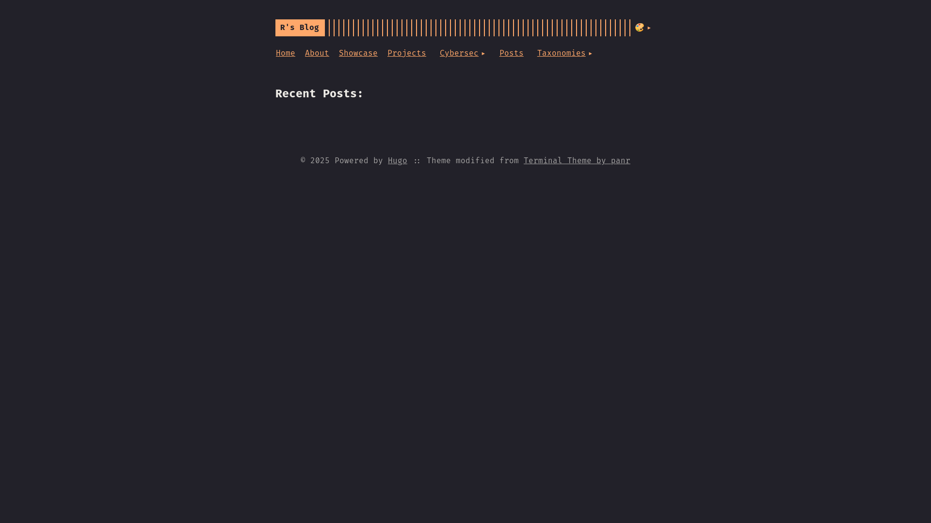 website screenshot of https://r58iiz.github.io/