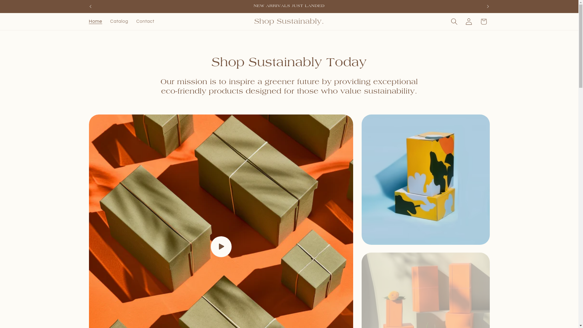 website screenshot of https://shopsustainably.store/