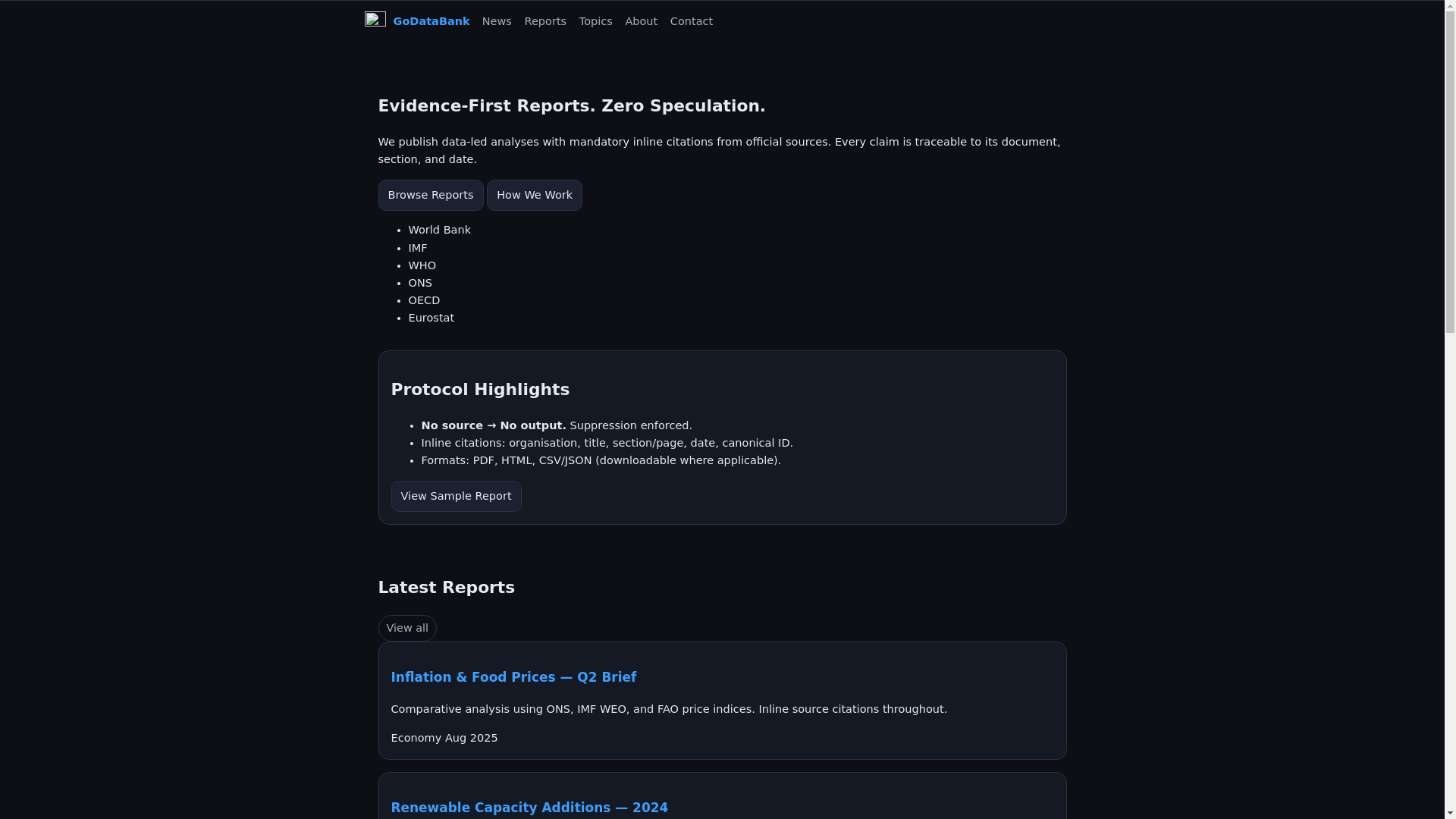 website screenshot of https://godatabank-static.pages.dev/