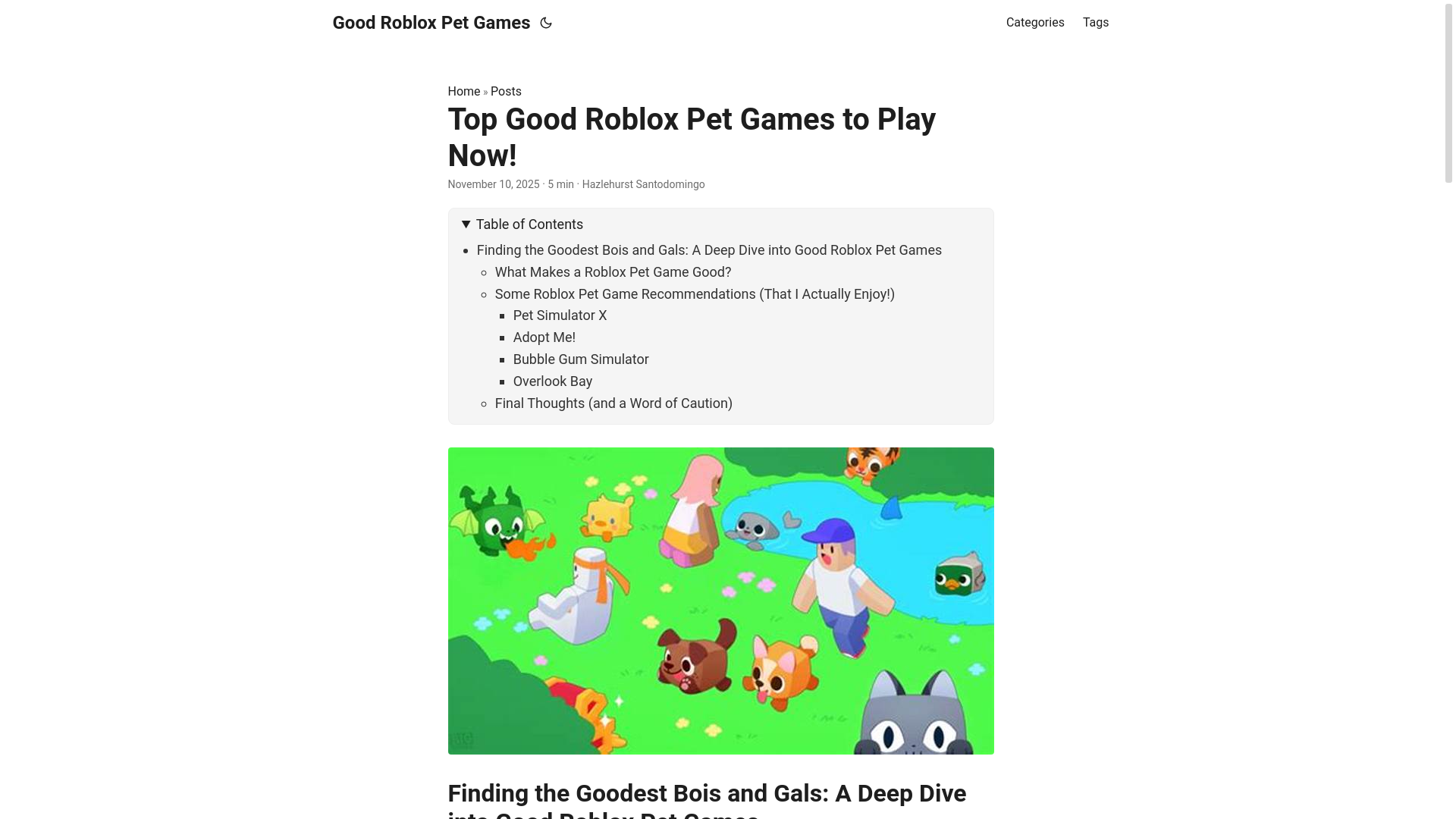 website screenshot of https://good-roblox-pet-games.pages.dev/