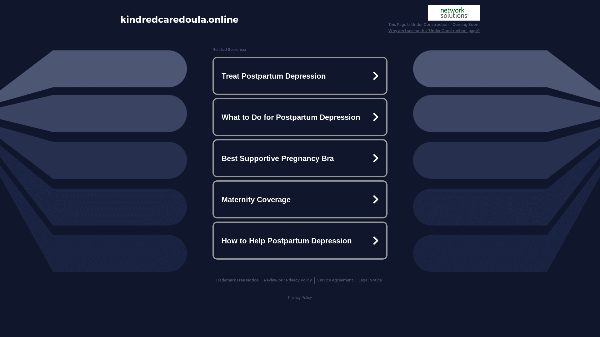 website screenshot of https://kindredcaredoula.online/