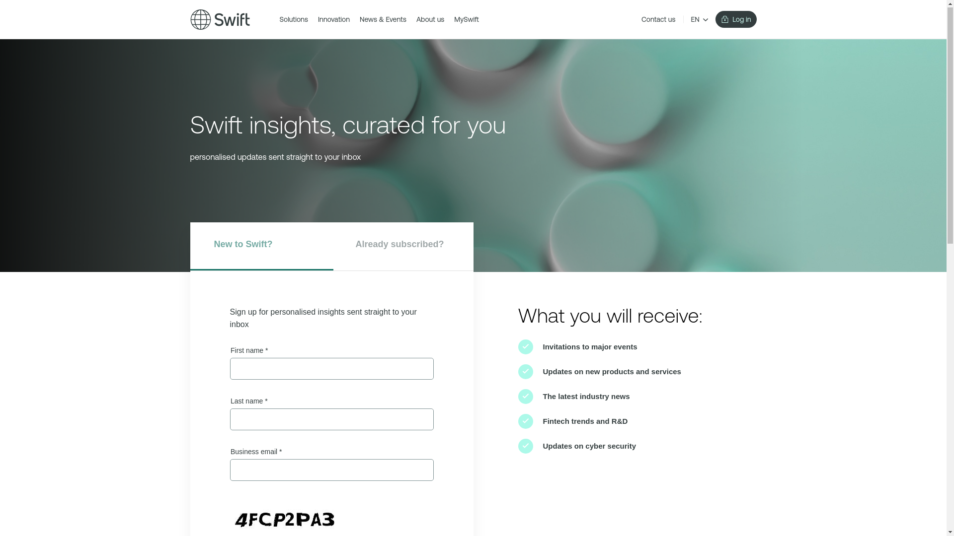 website screenshot of https://www2.swift.com/preferences/