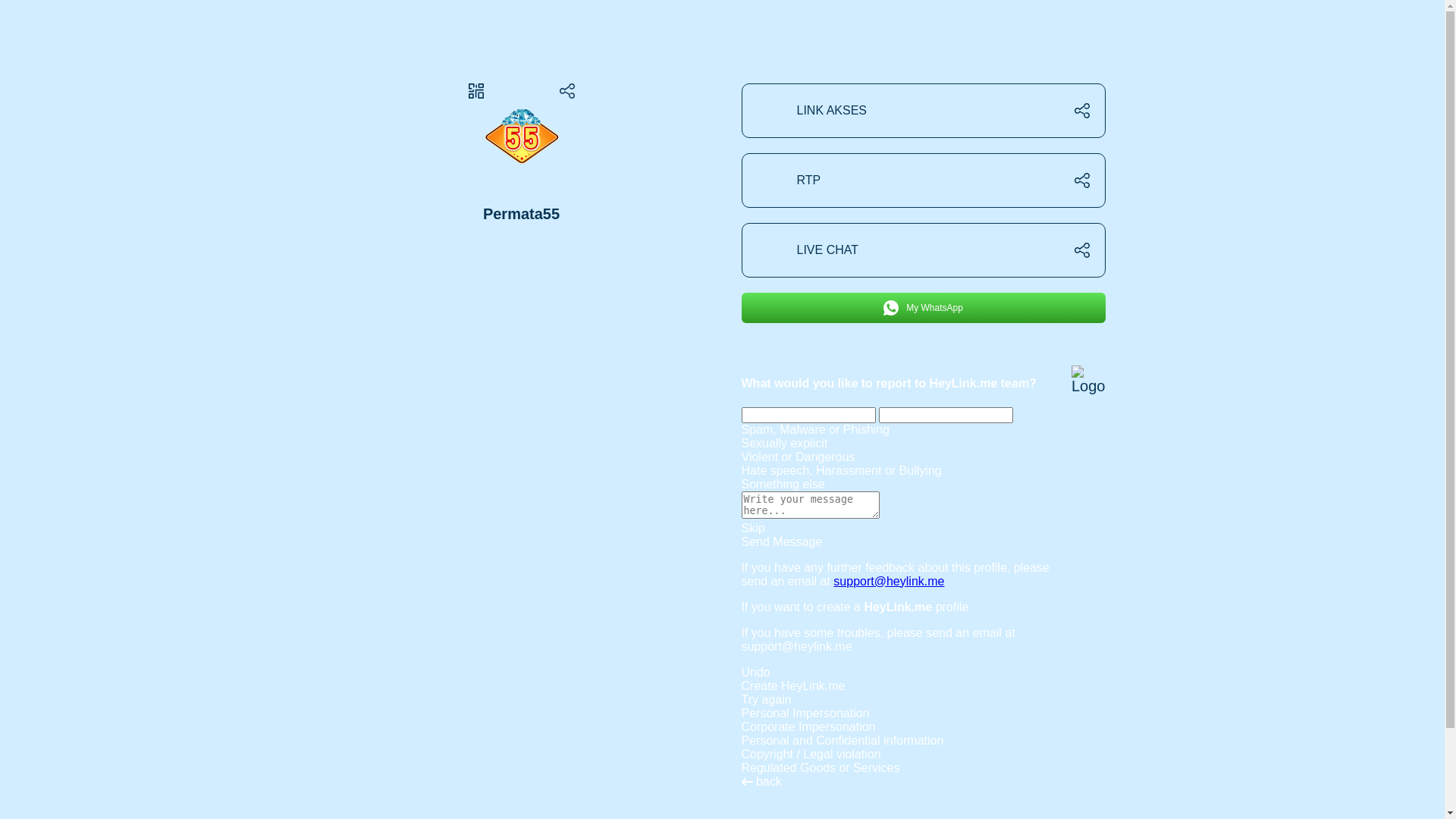 website screenshot of https://permata55.website/