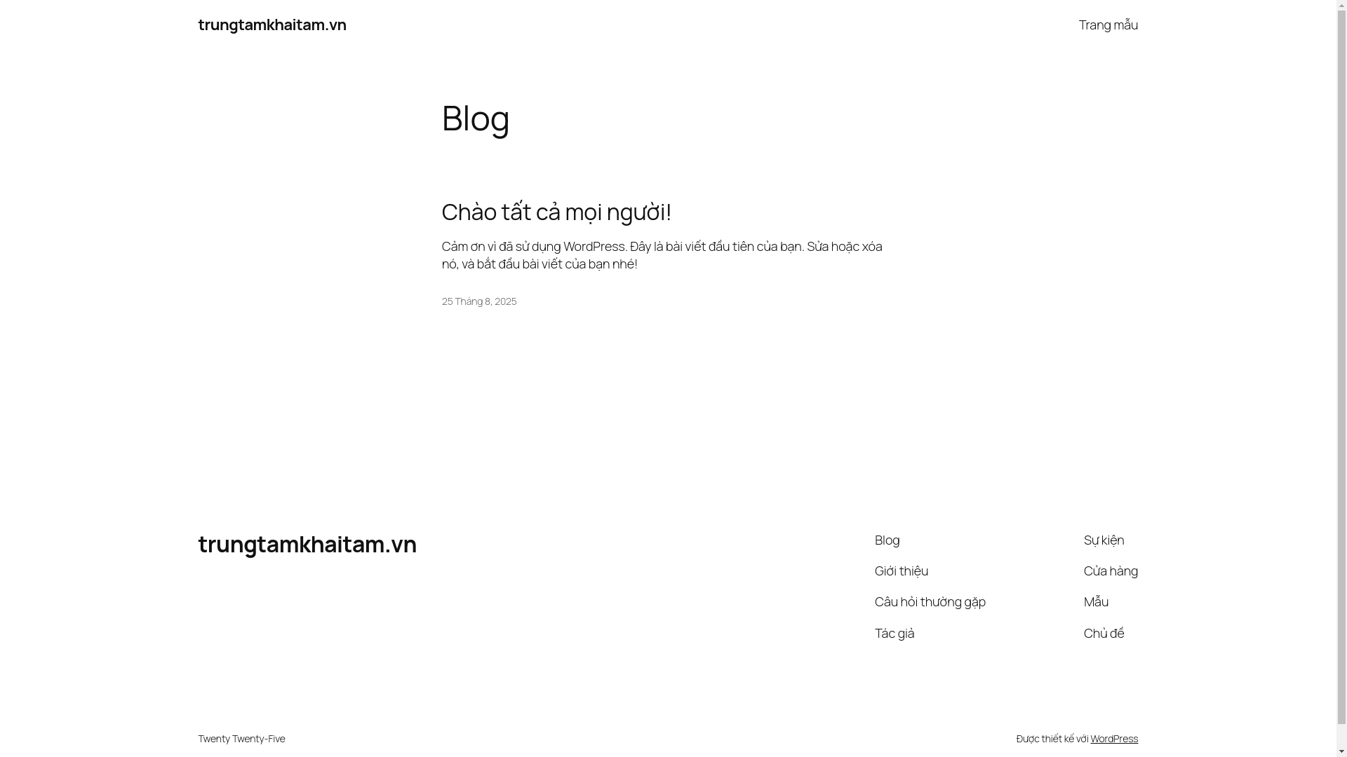 website screenshot of https://trungtamkhaitam.vn/