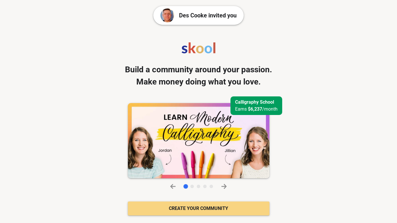 website screenshot of https://joinskool.uk/