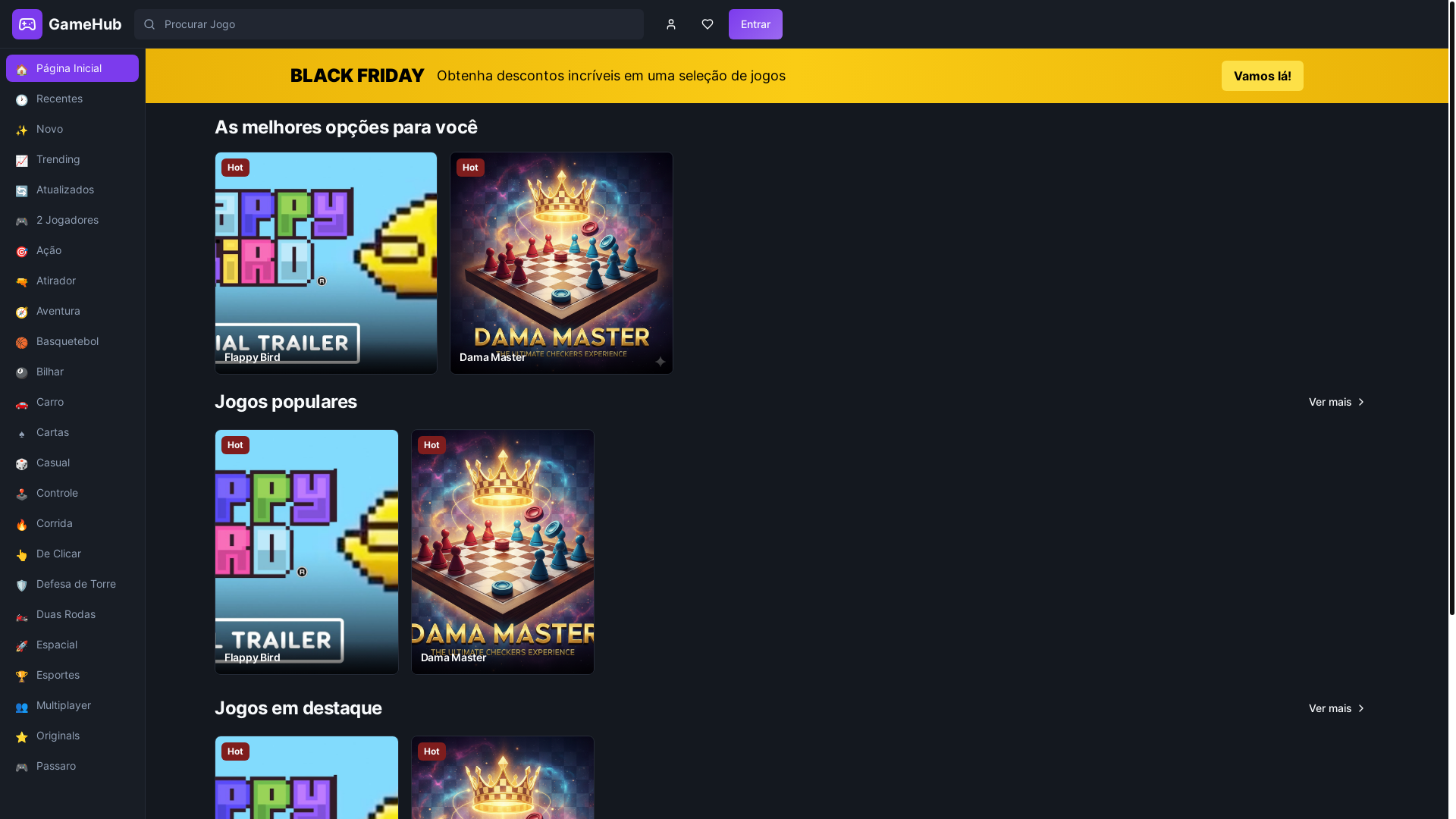 website screenshot of https://mouragames.com/