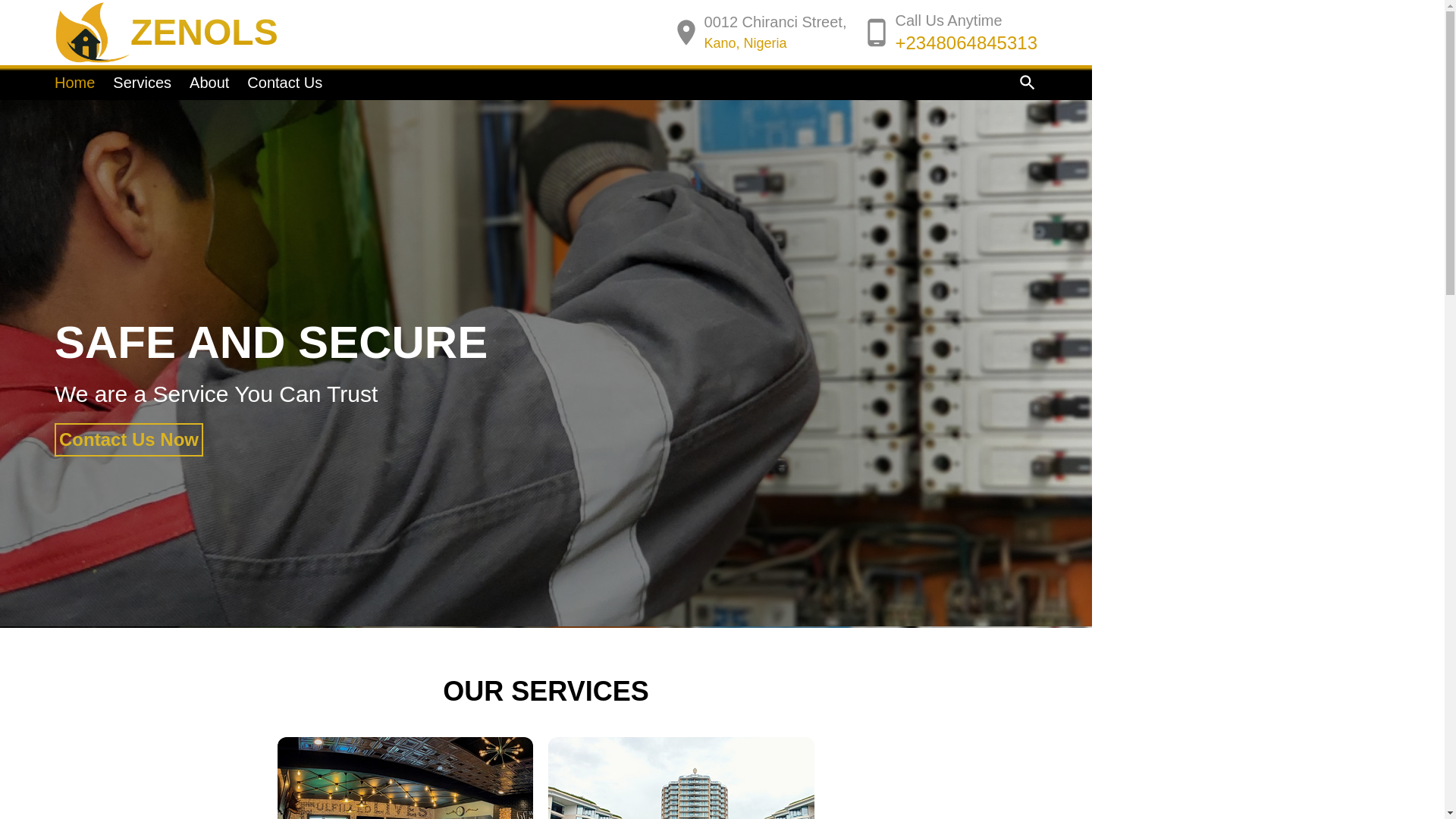 website screenshot of https://zonelsengineering.com.ng/