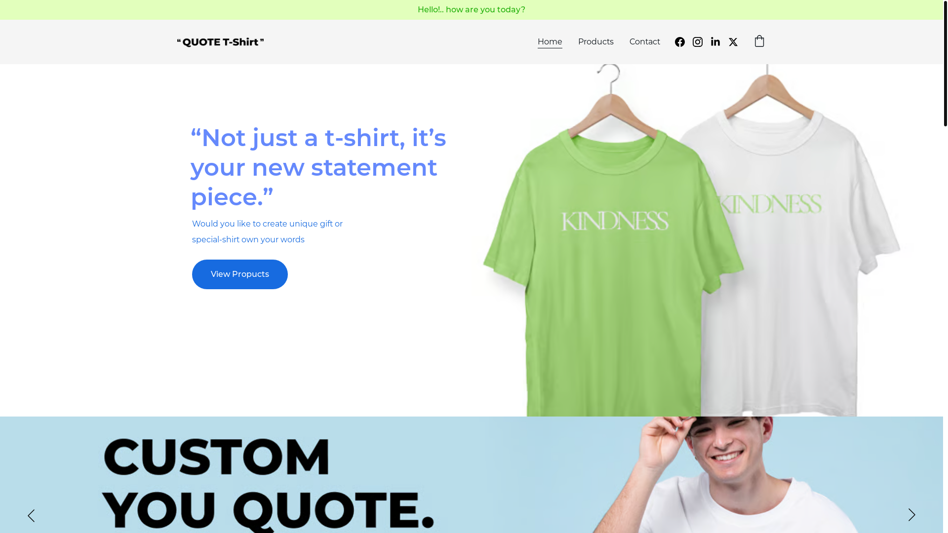 website screenshot of https://quotet-shirt.fun/