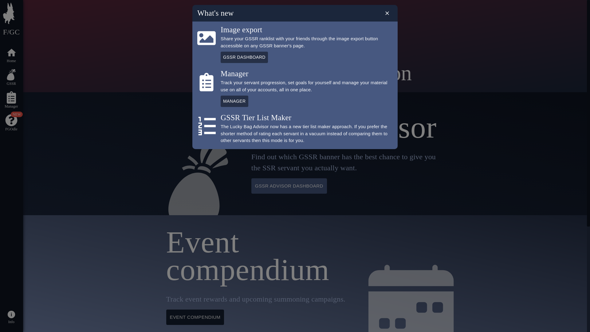 website screenshot of https://fate-grand-companion.pages.dev/