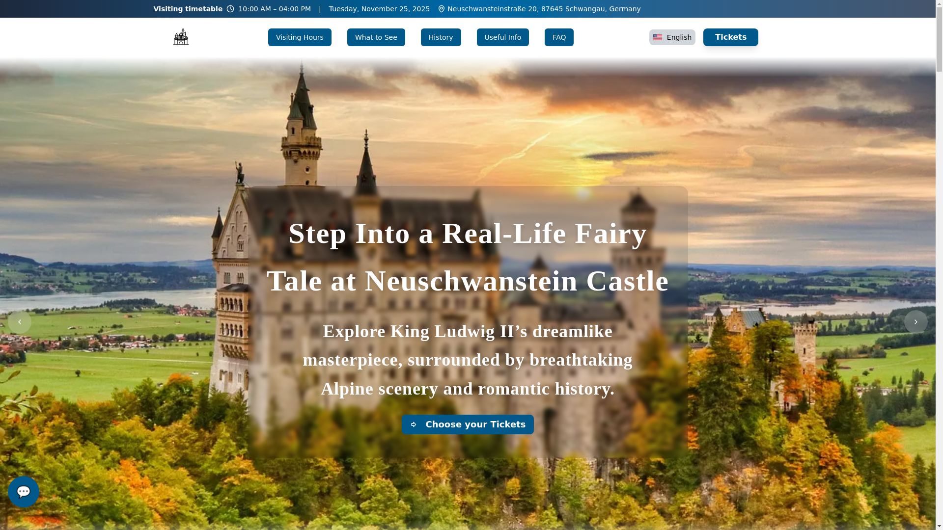 website screenshot of https://schlossneuschwanstein.org/