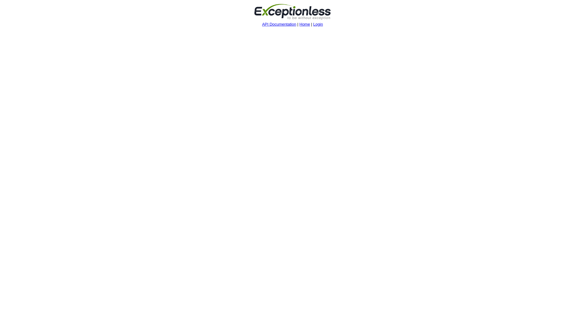 website screenshot of https://config.exceptionless.io/