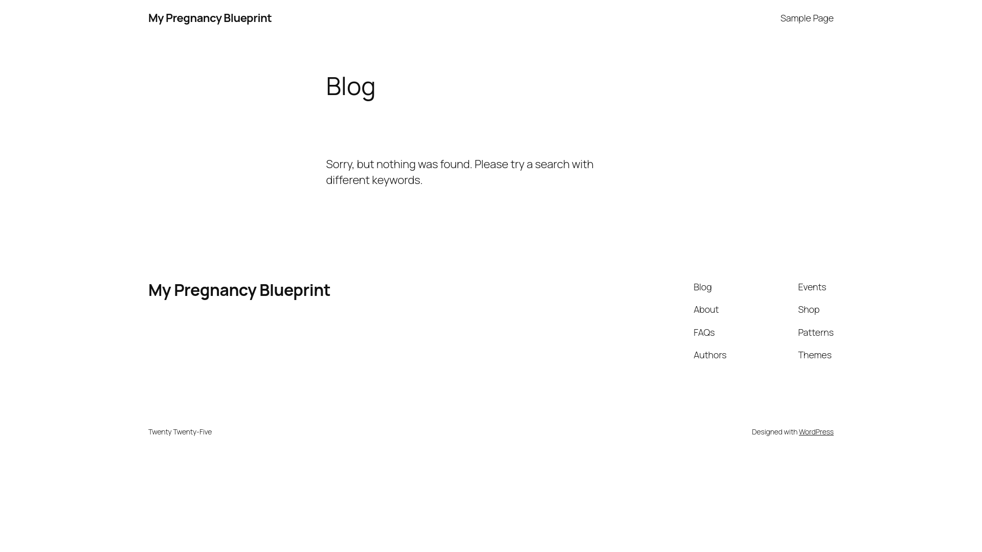 website screenshot of https://mypregnancyblueprint.com/