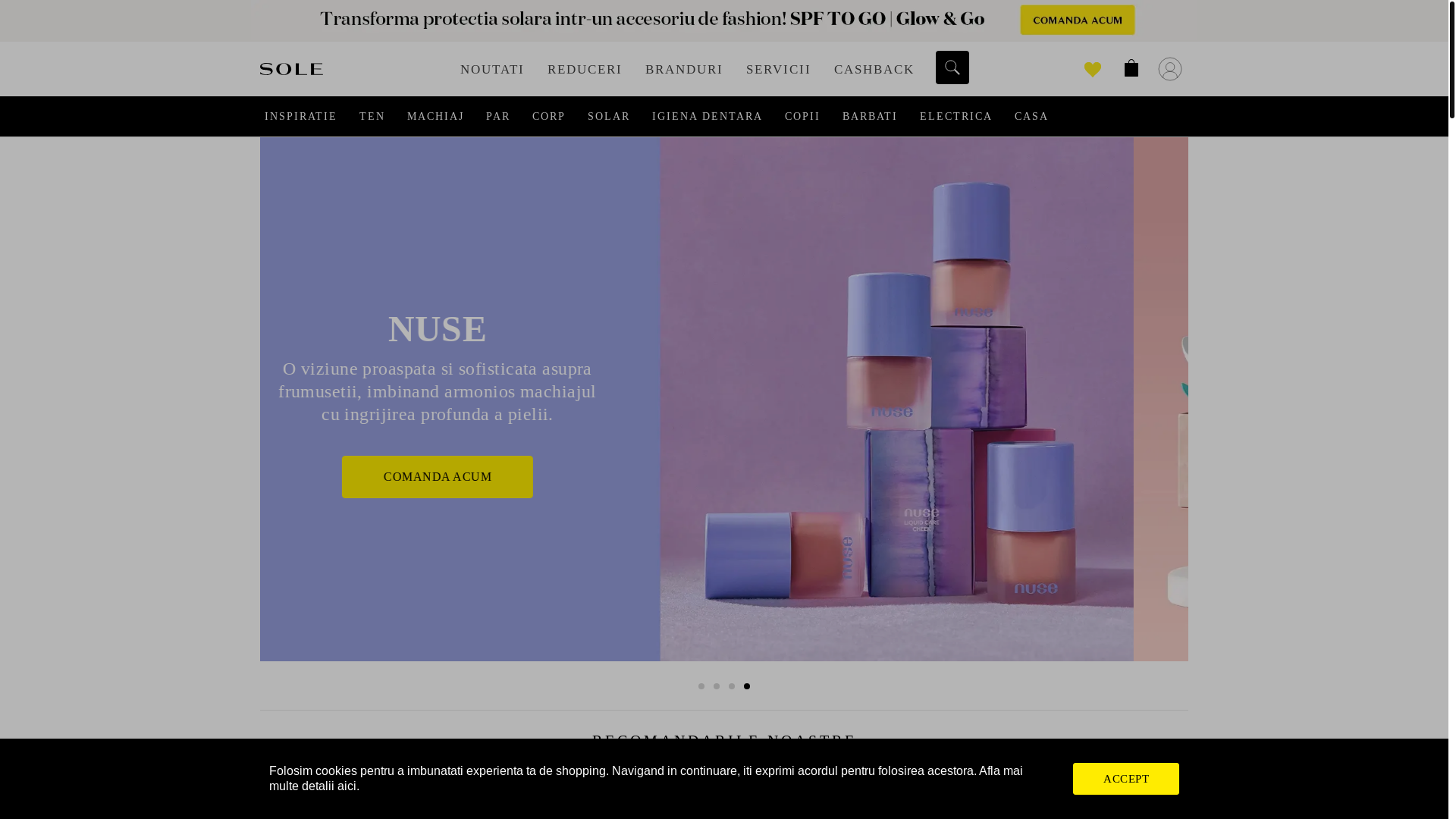 website screenshot of https://sole.ro/