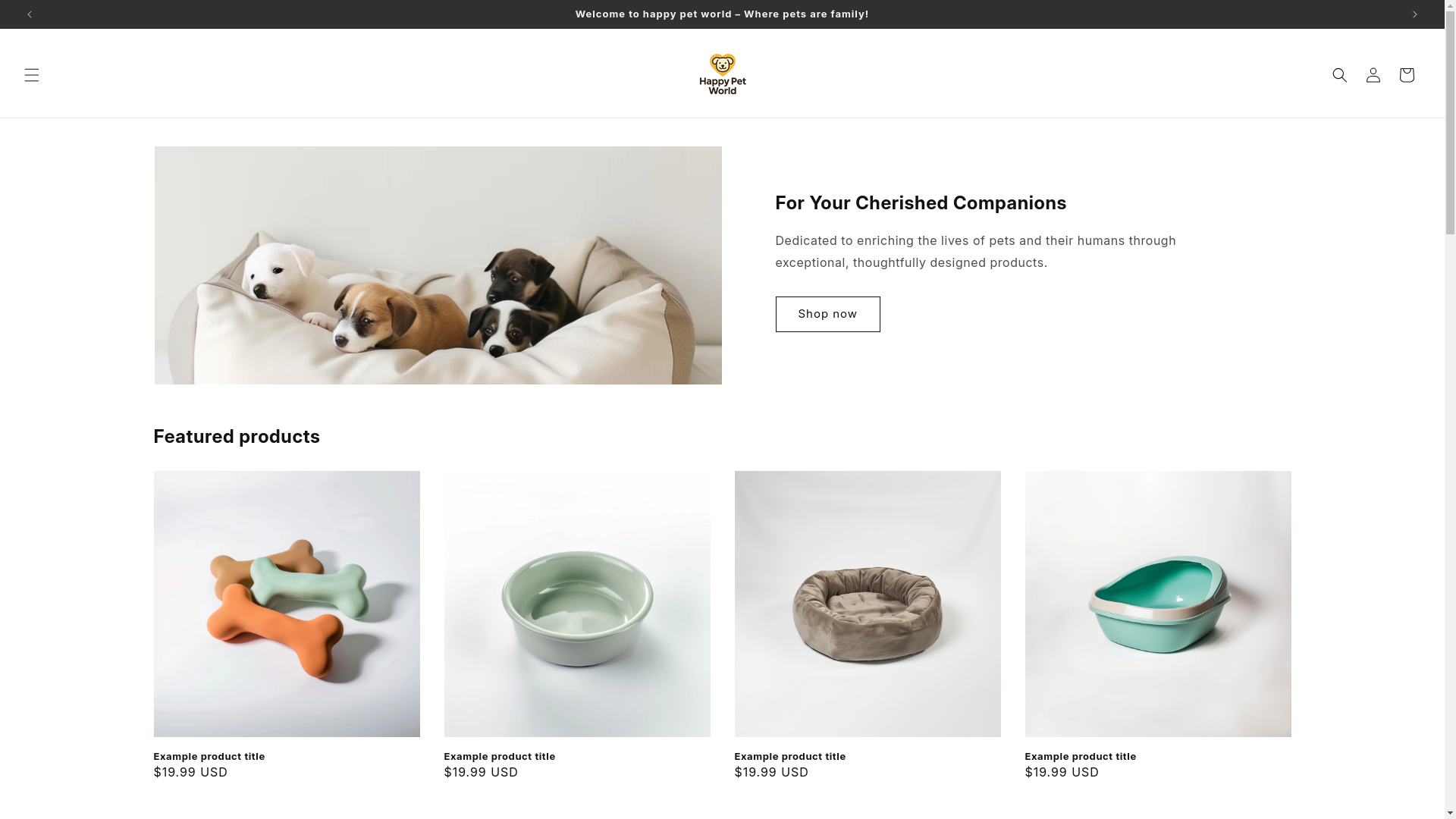 website screenshot of https://happypetworld.org/