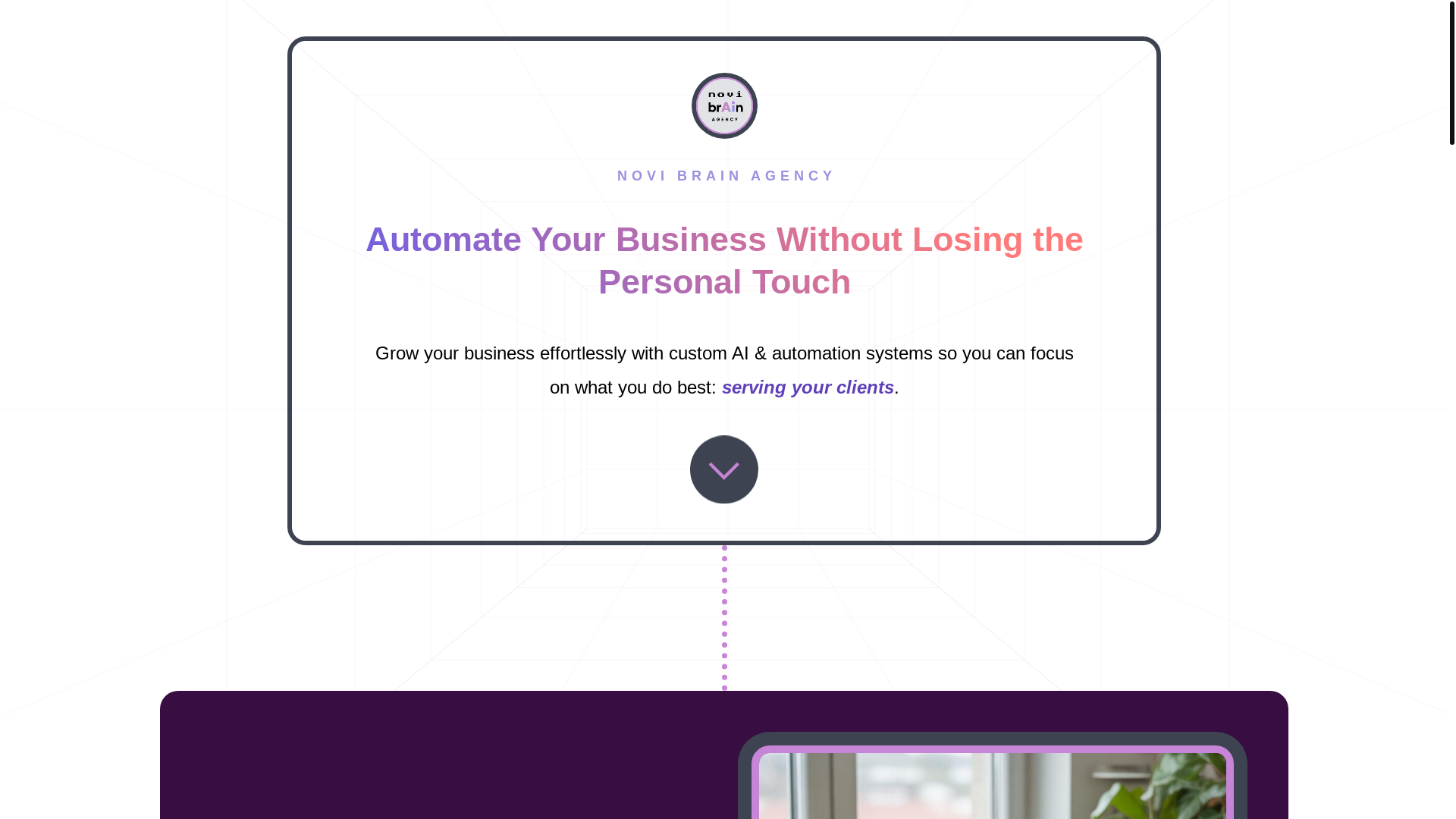 website screenshot of https://novibrain.ai/