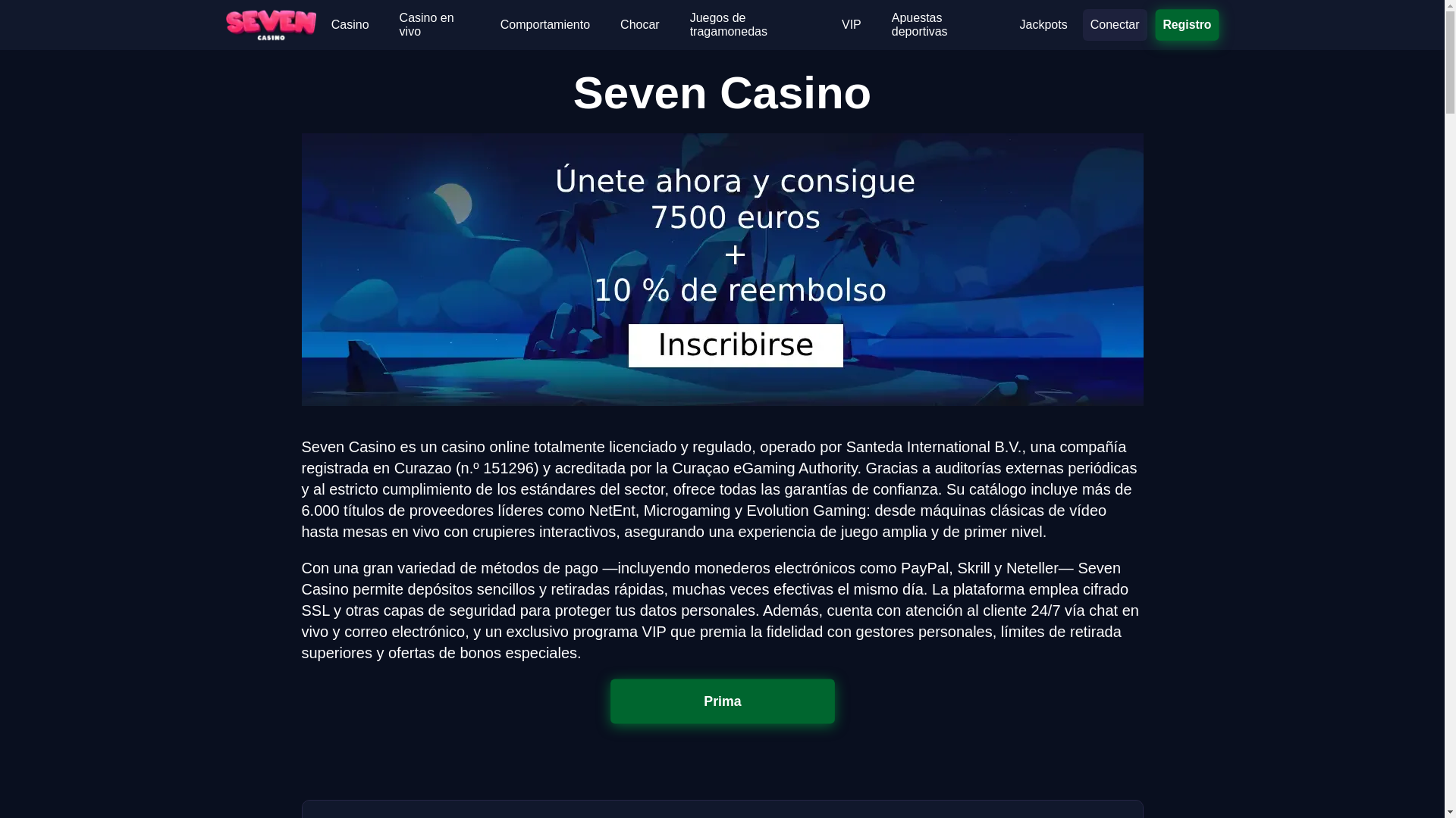 website screenshot of https://sevencasinos-es-9974.pages.dev/