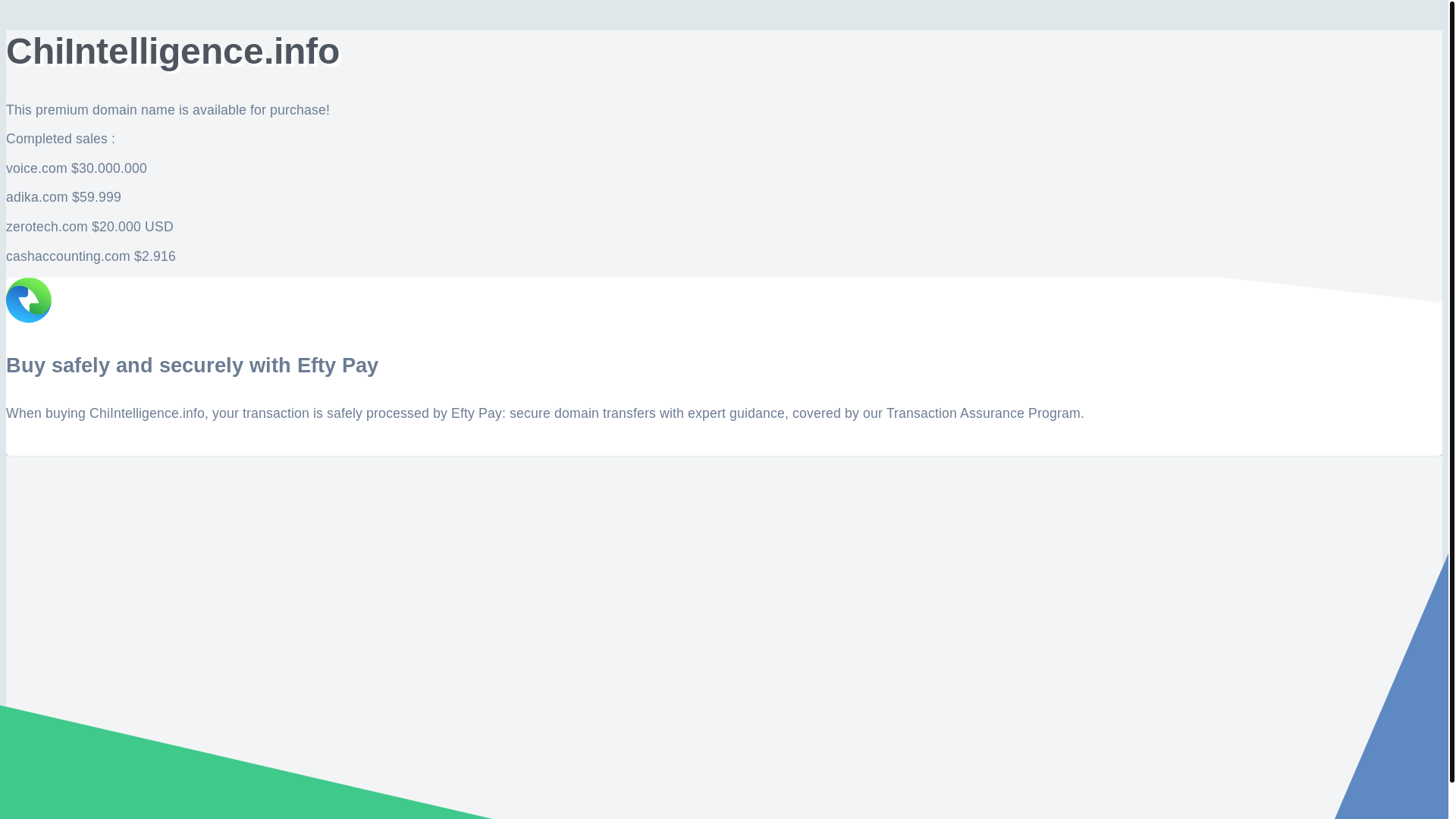 website screenshot of https://chiintelligence.info/