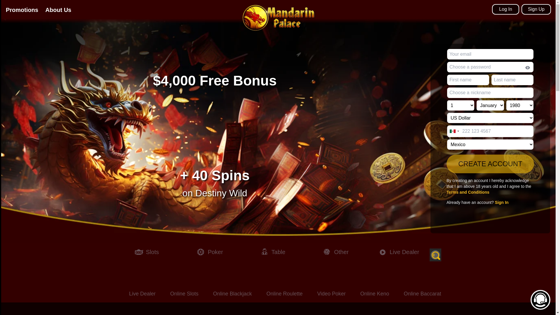 website screenshot of https://prod-mandarinpalace.pages.dev/