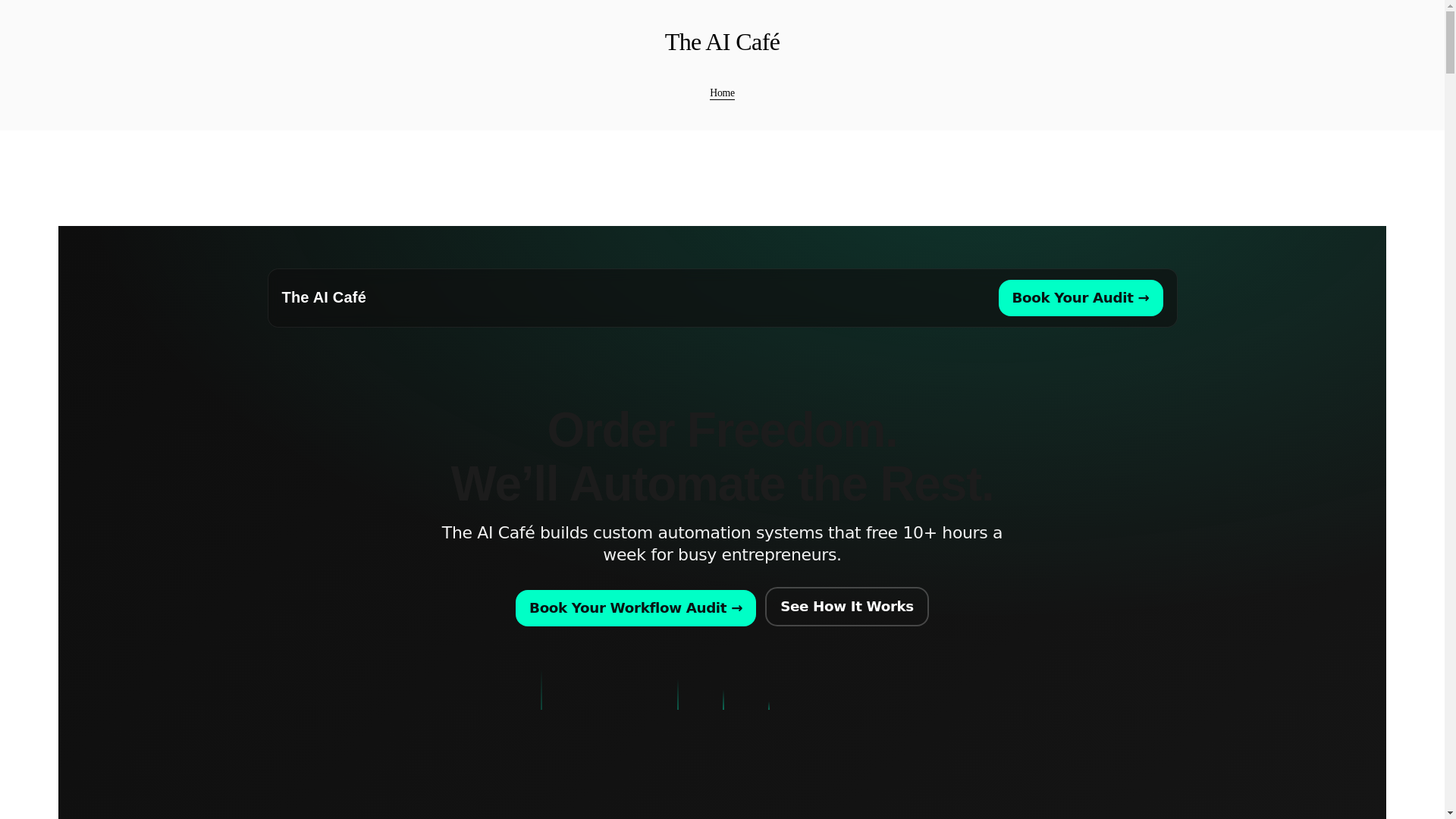 website screenshot of https://theaicafe.net/