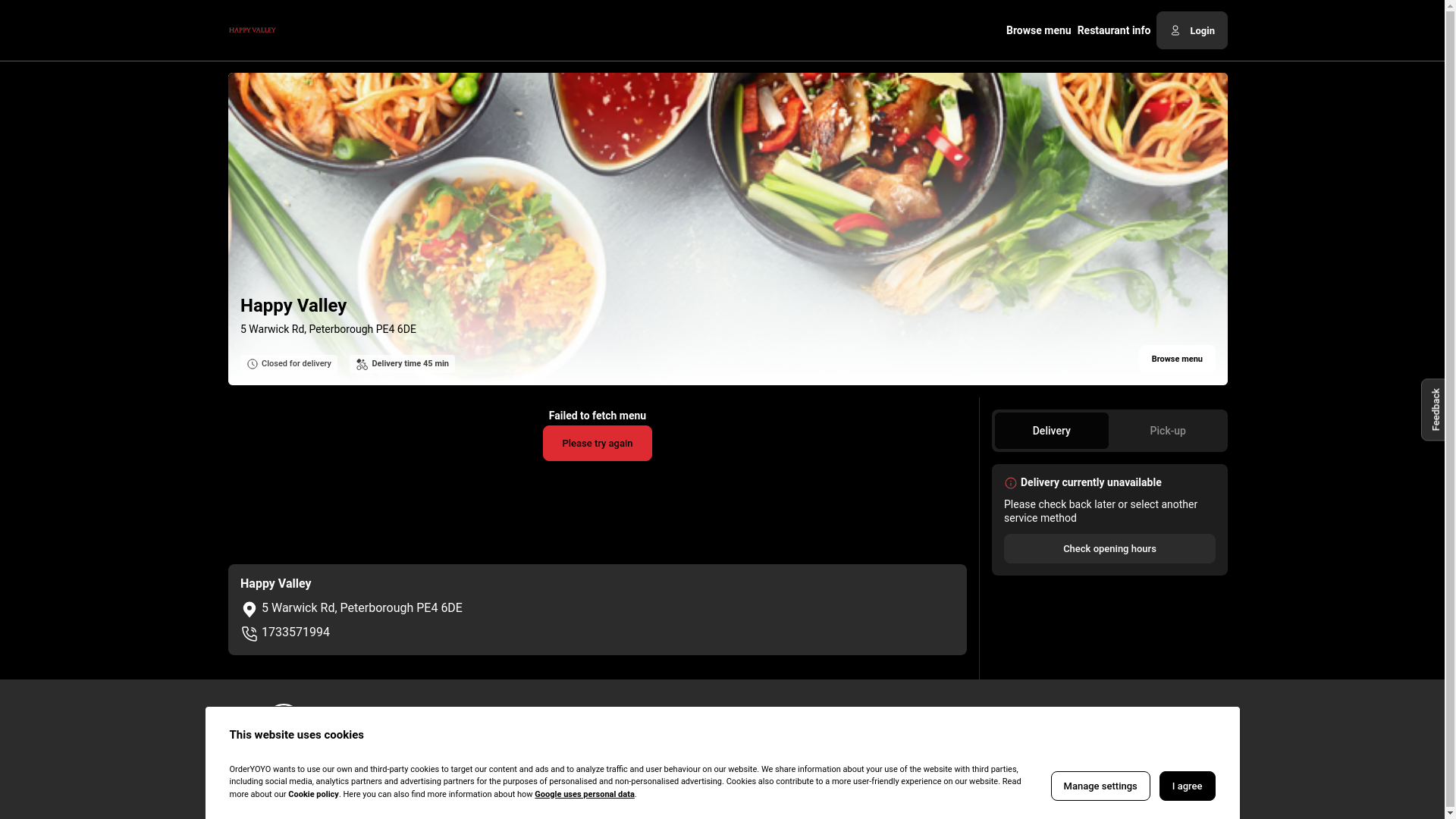 website screenshot of https://happyvalleywalton.com/