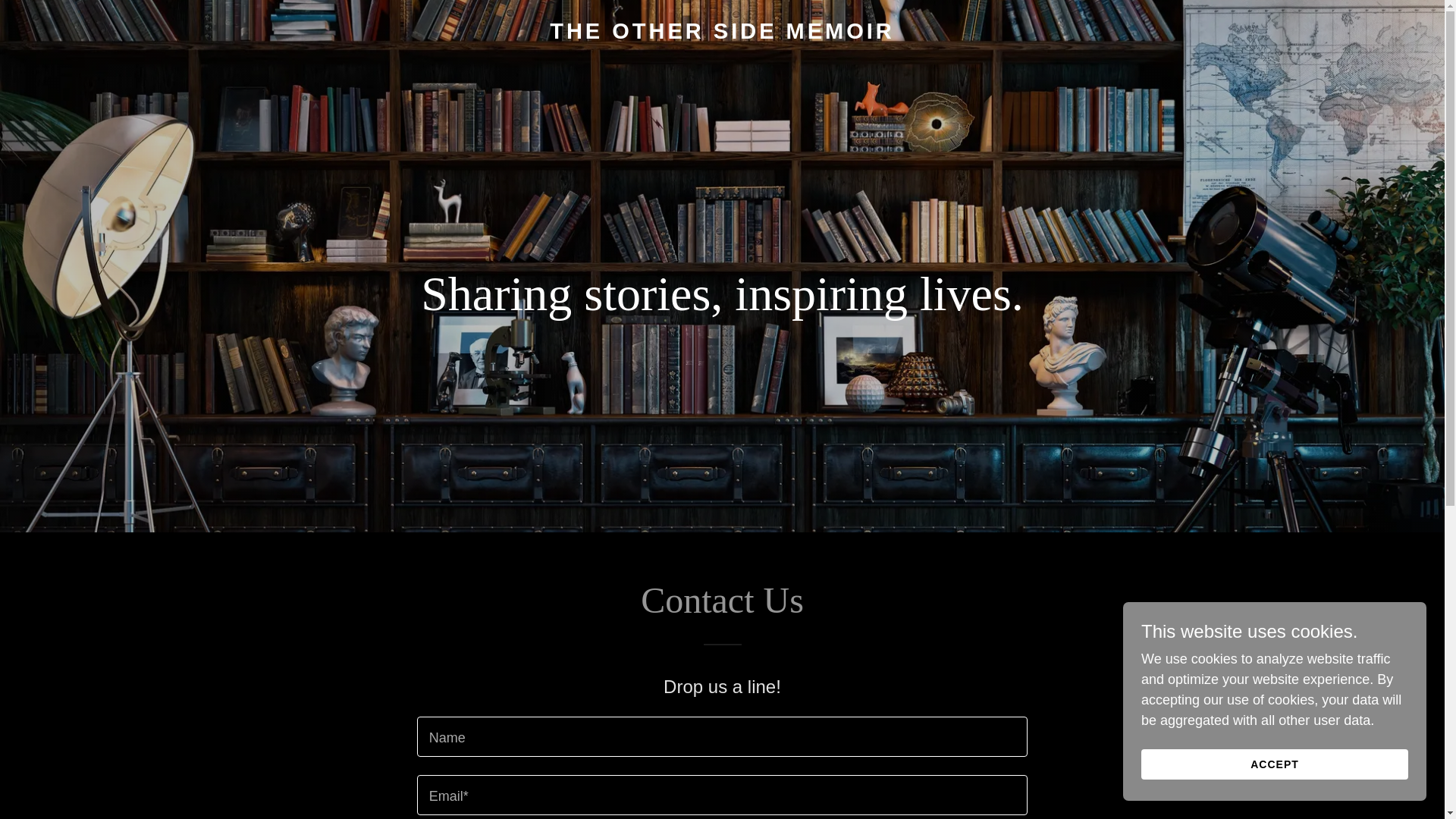 website screenshot of https://theothersidememoir.com/