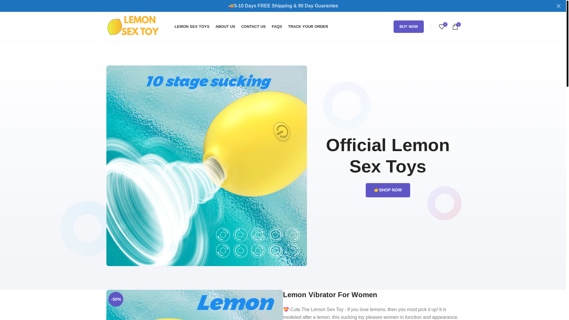 website screenshot of https://lemonvibrator.co.uk/