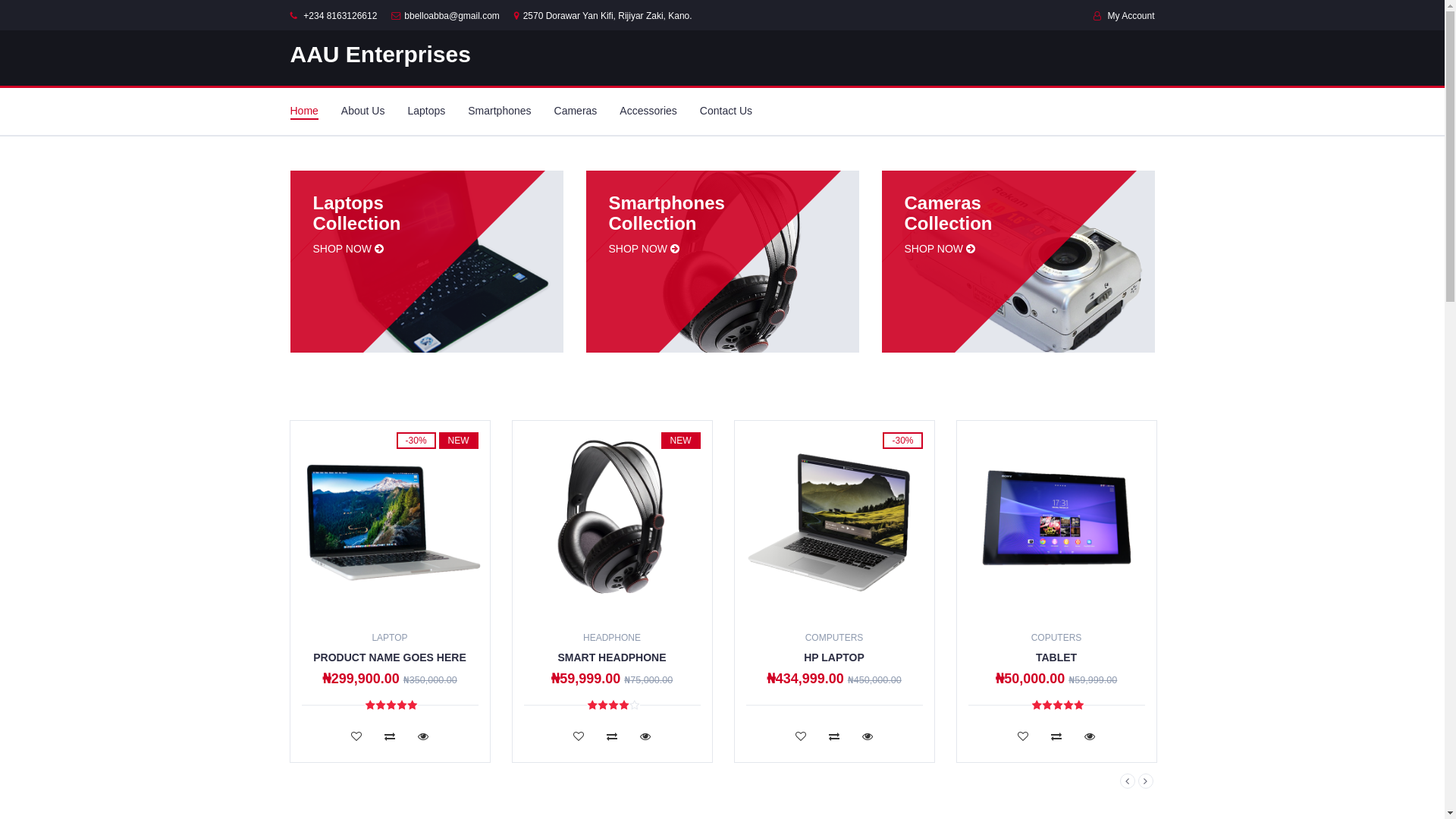 website screenshot of https://aauenterprises.com.ng/