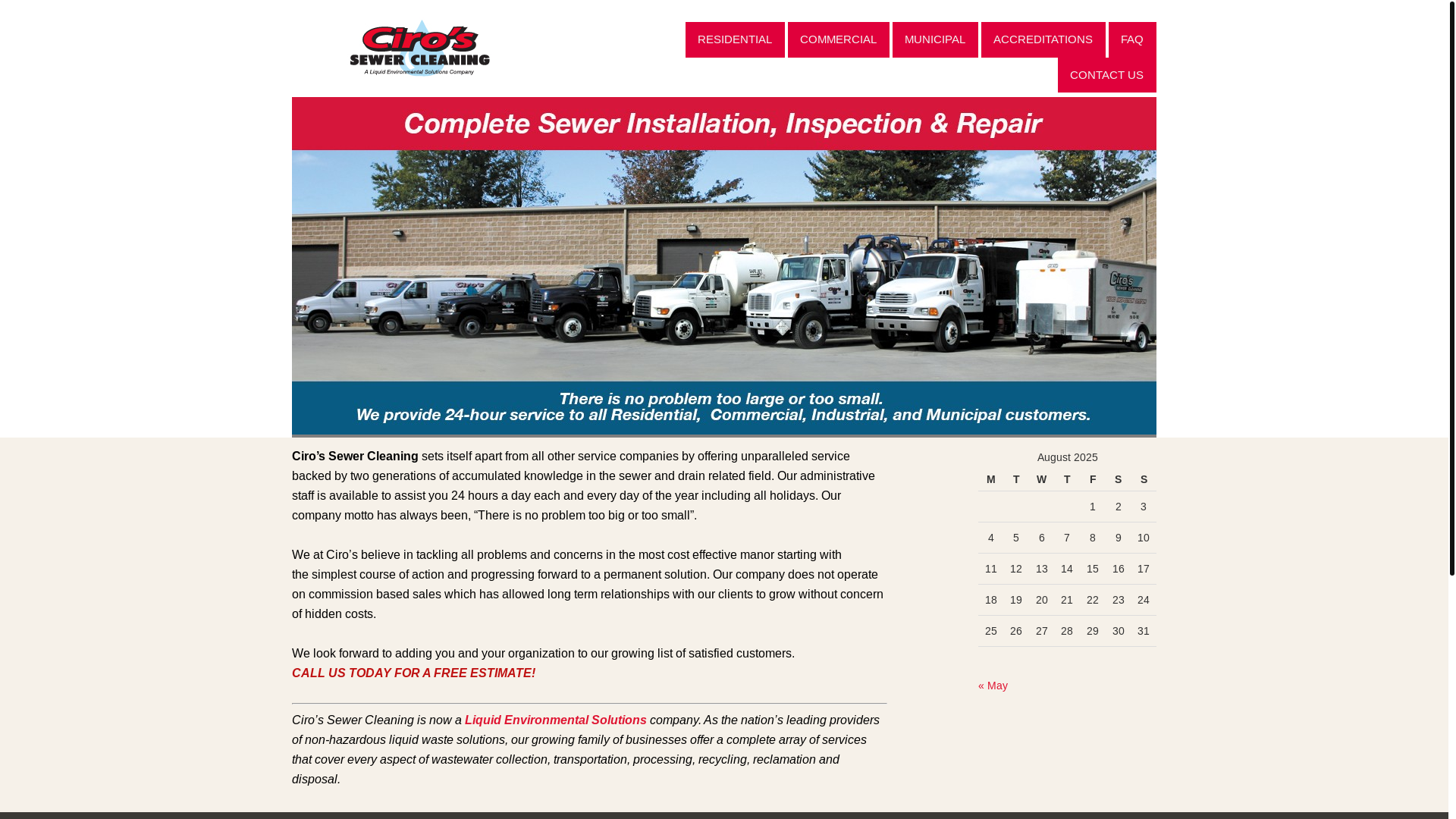 website screenshot of https://www.cirossewer.com/