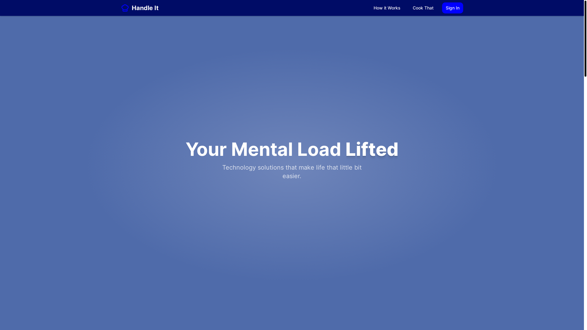 website screenshot of https://handleit.pages.dev/