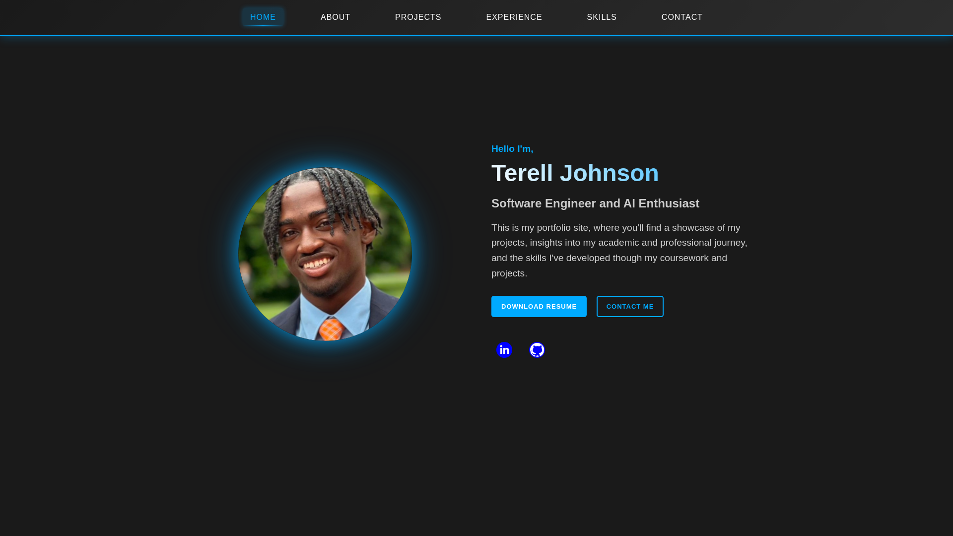 website screenshot of https://terellmjohnson.com/