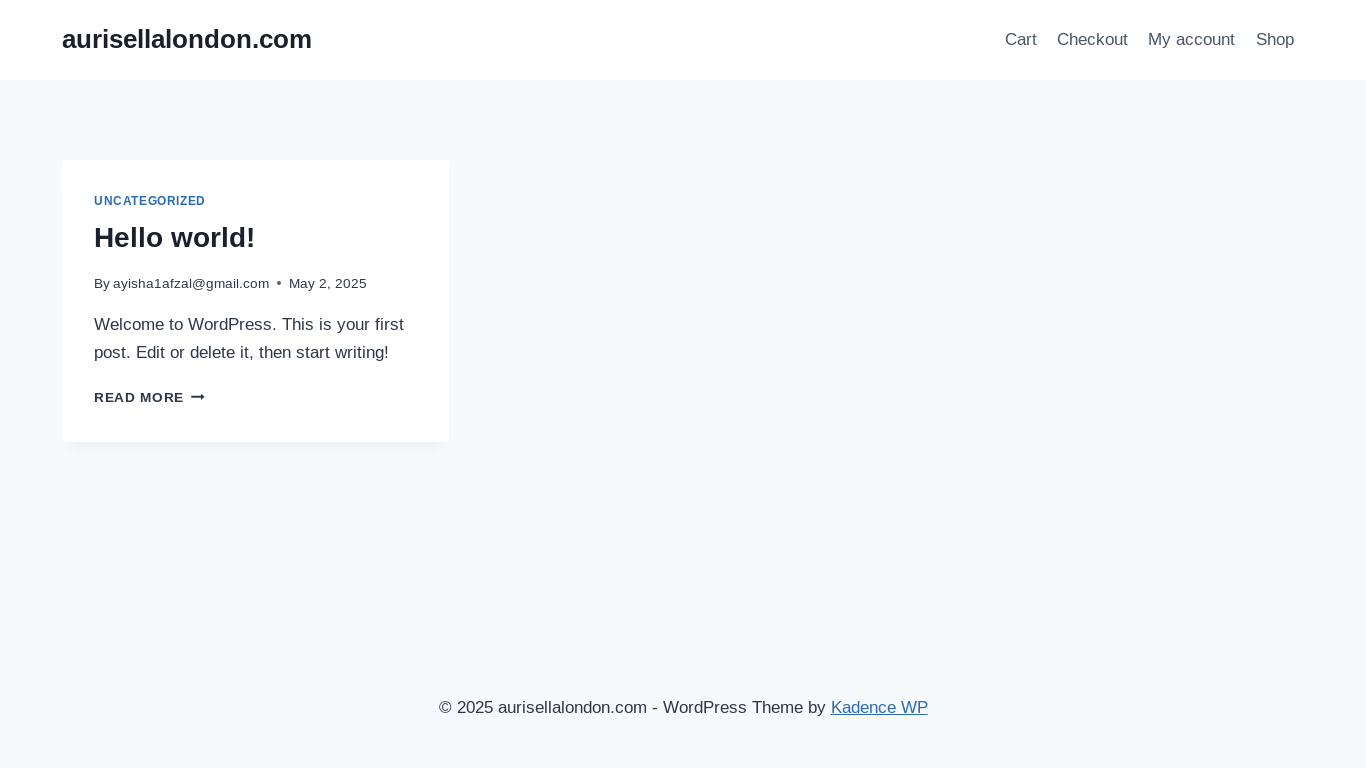 website screenshot of https://aurisellalondon.com/