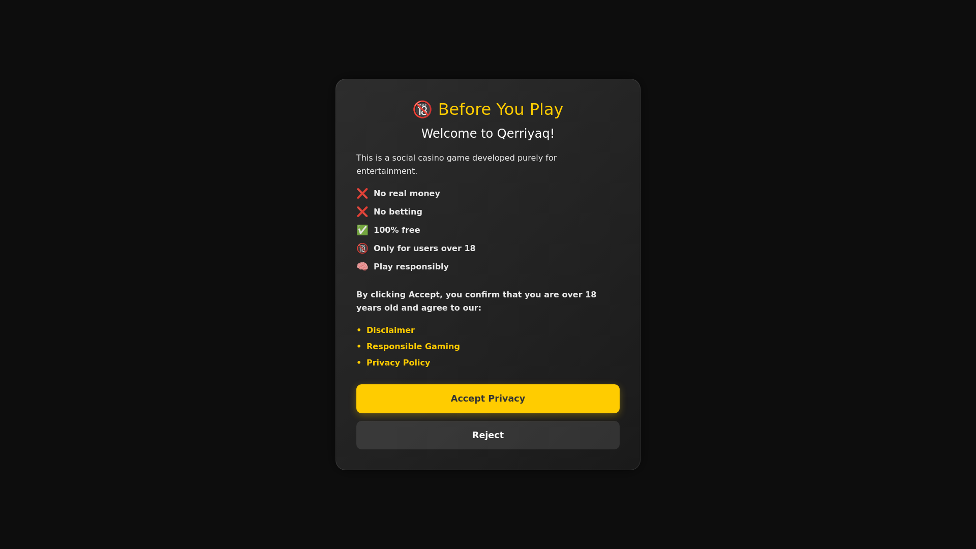 website screenshot of https://qerriyaq.site/