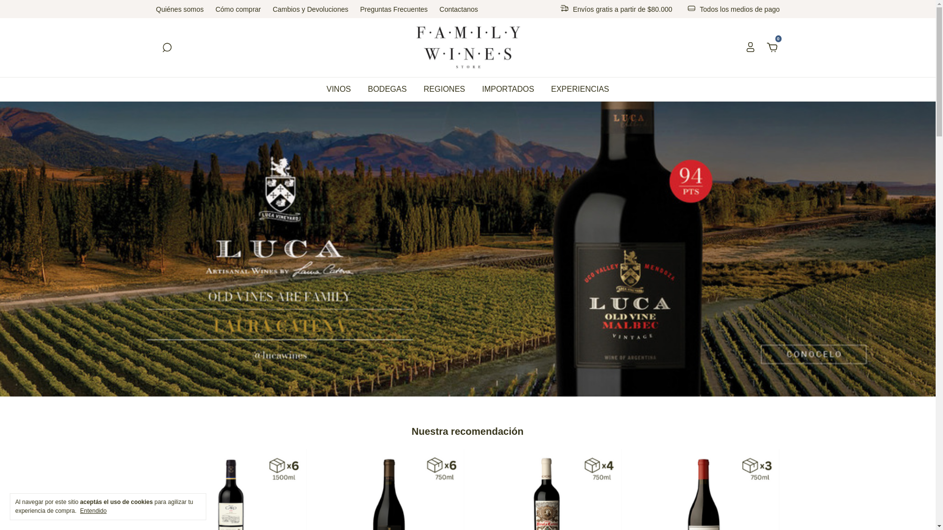 website screenshot of https://fwstore.com.ar/