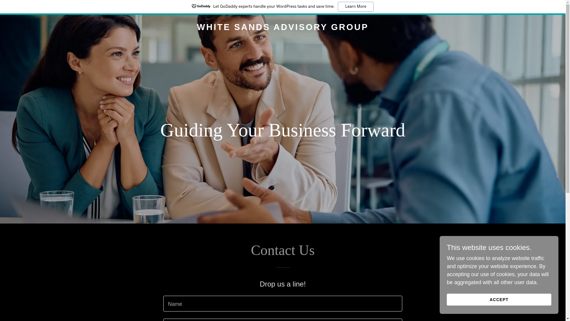 website screenshot of https://whitesandsadvisorygroup.com/