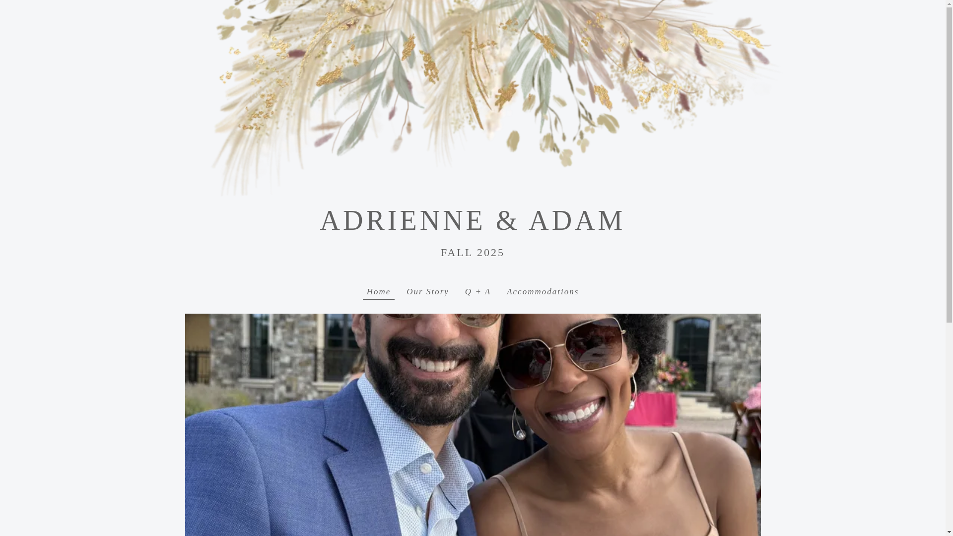 website screenshot of https://adrienneandadam.com/