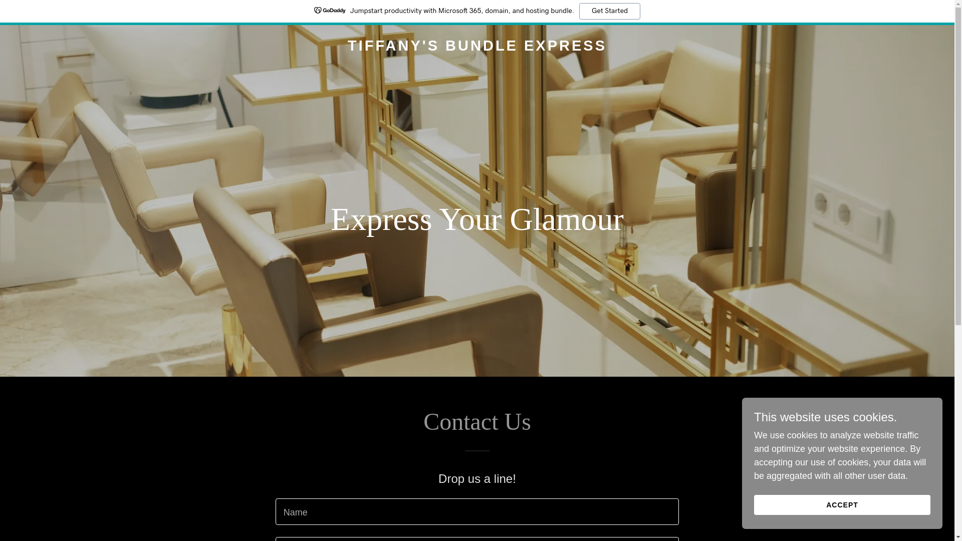 website screenshot of https://tiffanysbundleexpress.com/
