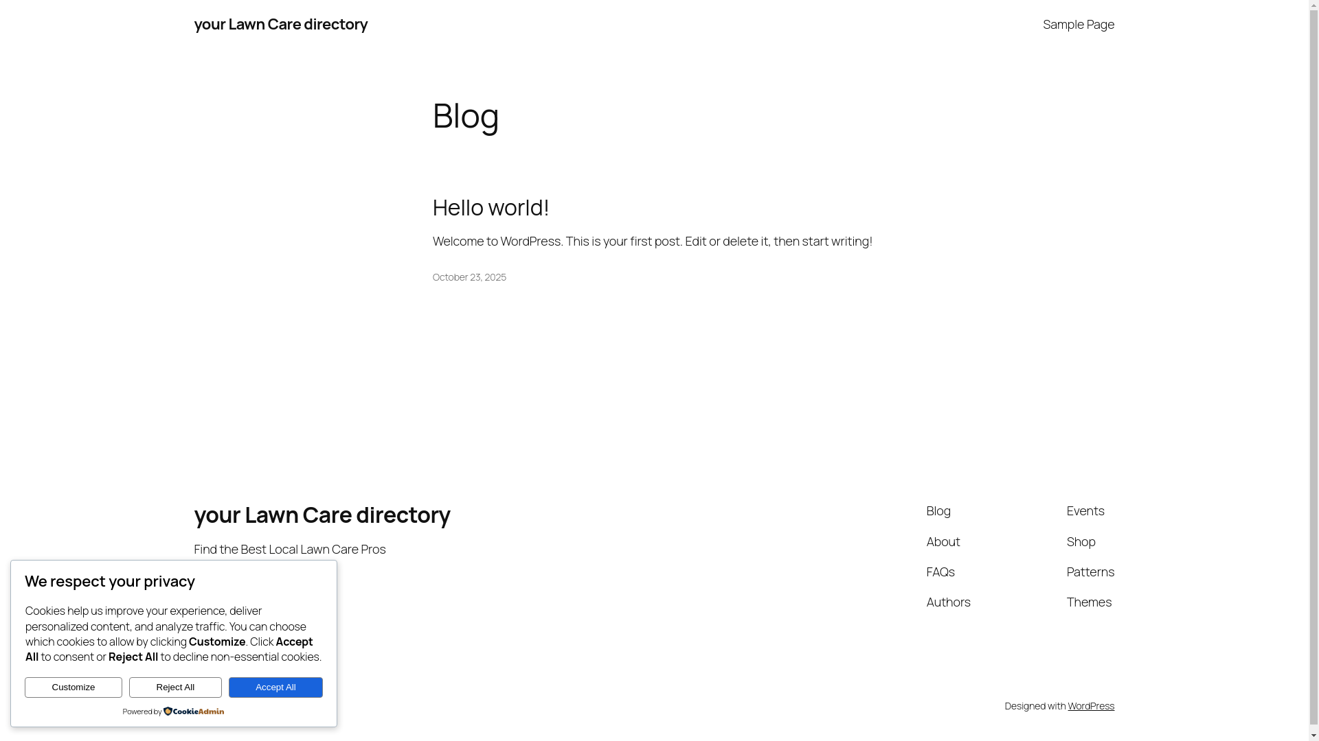 website screenshot of https://lawn.directory/