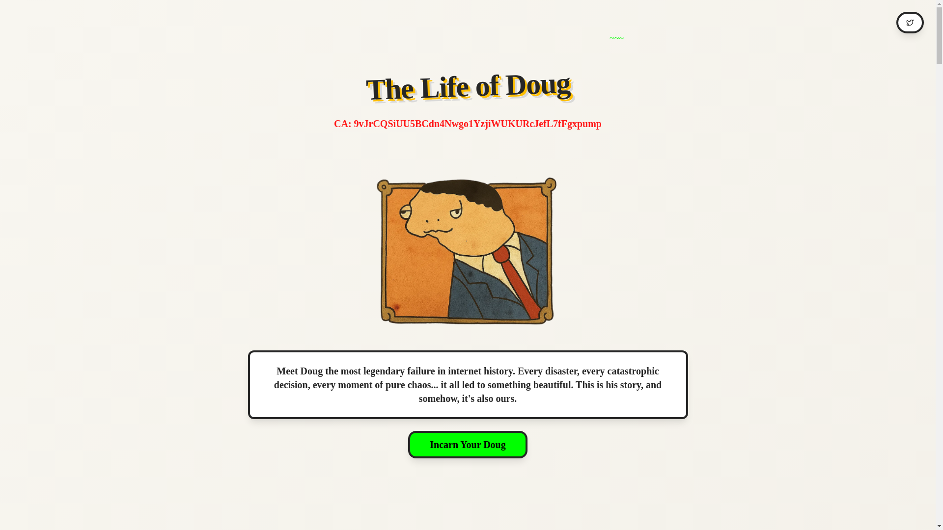 website screenshot of https://thelifeoflarry.fun/
