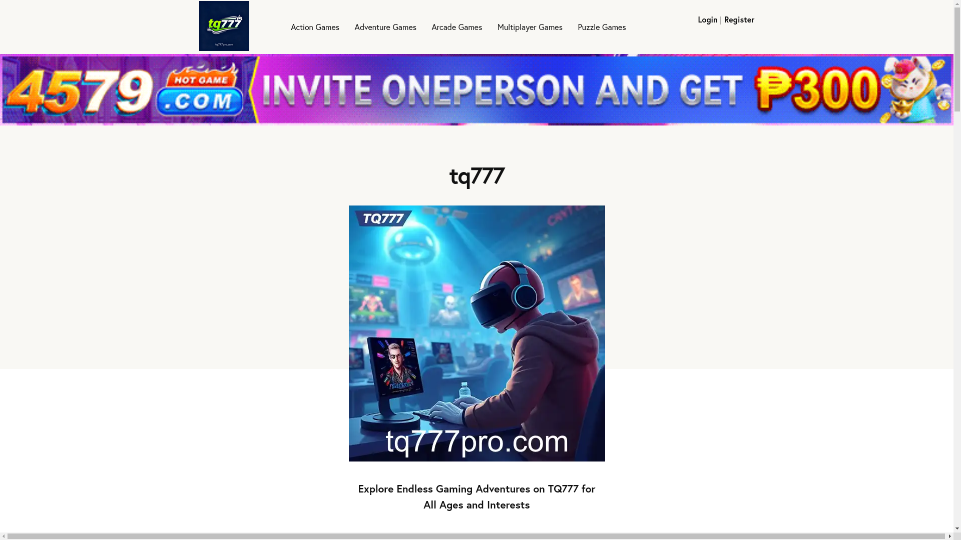 website screenshot of https://tq777pro.com/