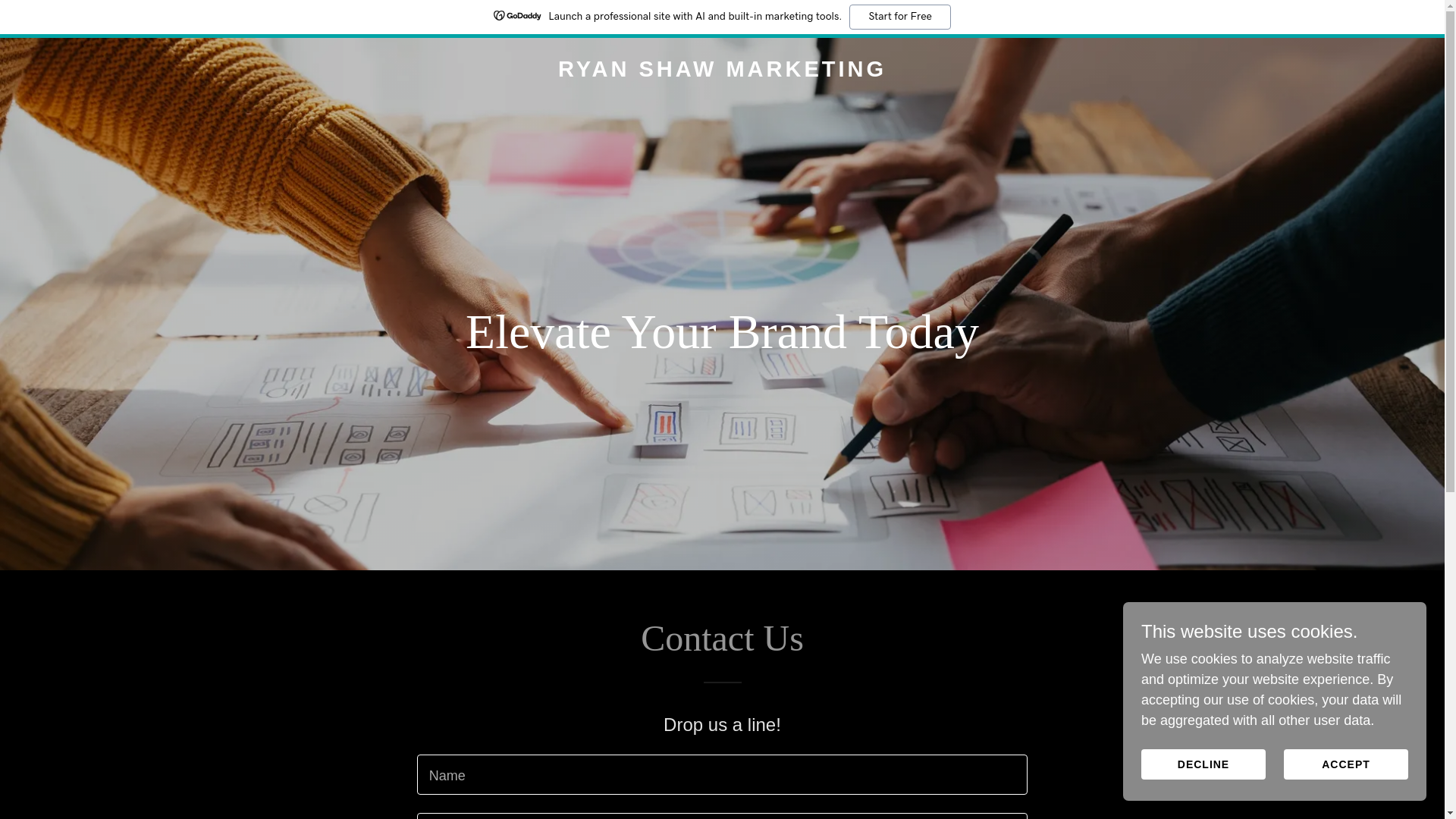 website screenshot of https://ryanshawmarketing.co.uk/