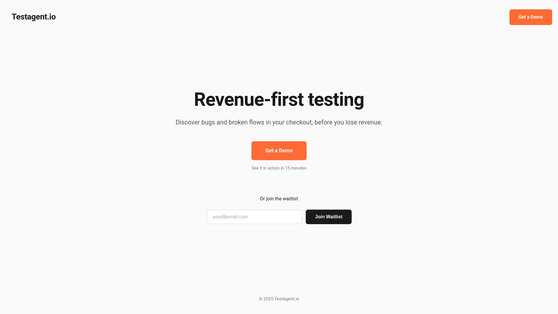 website screenshot of https://testagent-io.pages.dev/