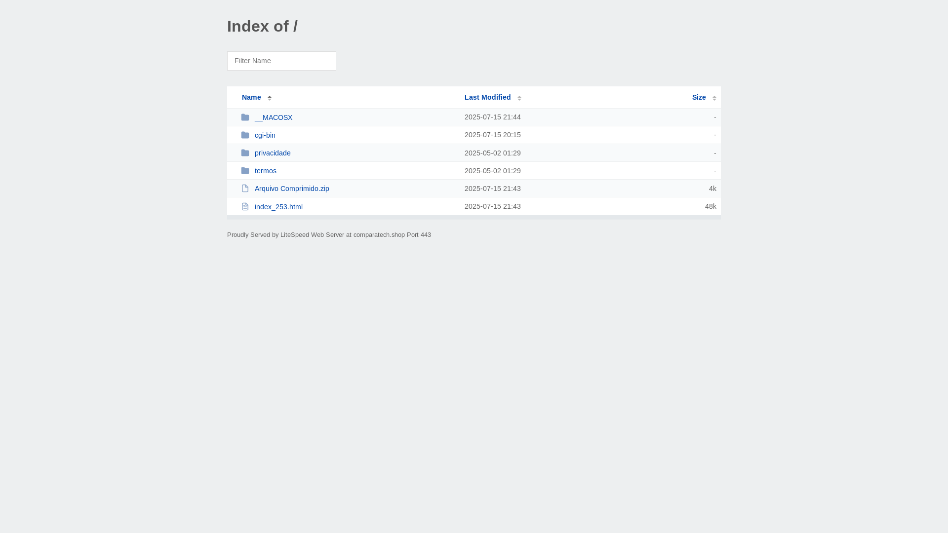 website screenshot of https://comparatech.shop/
