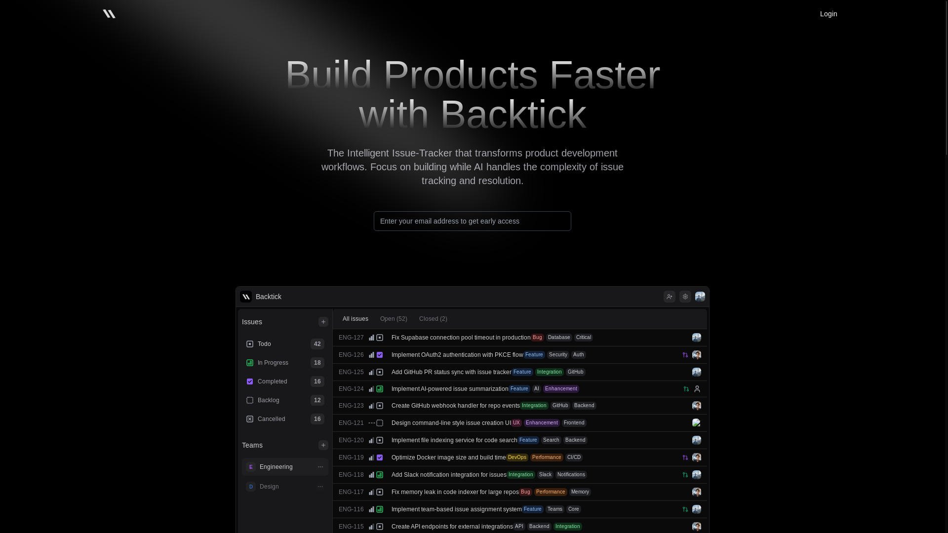 website screenshot of https://backtickai.pro/